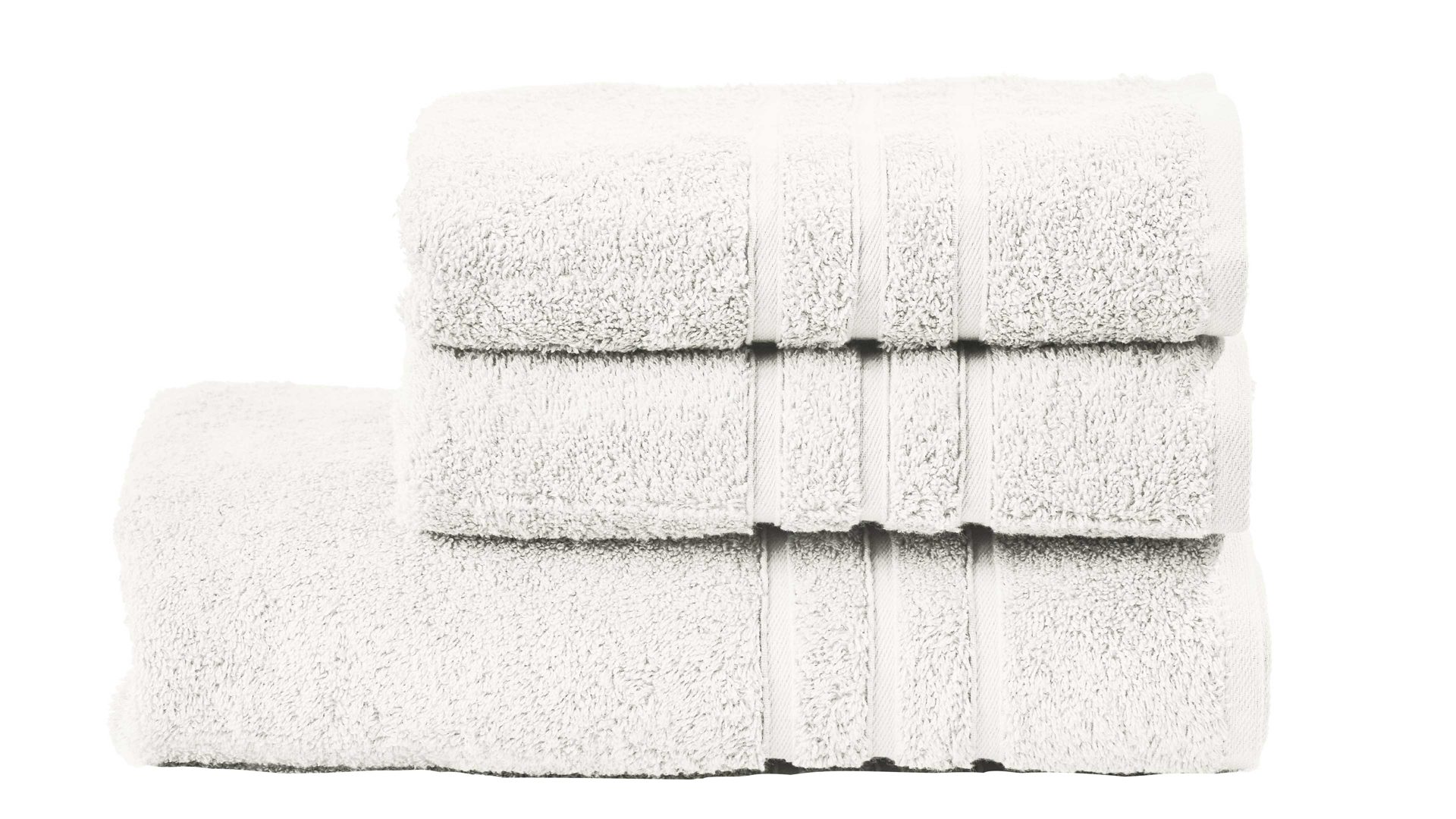 Handtuch-Set Done® by karabel home company aus Stoff in Weiß DONE® Handtuch-Set Daily Uni sternweiße Baumwolle – dreiteilig