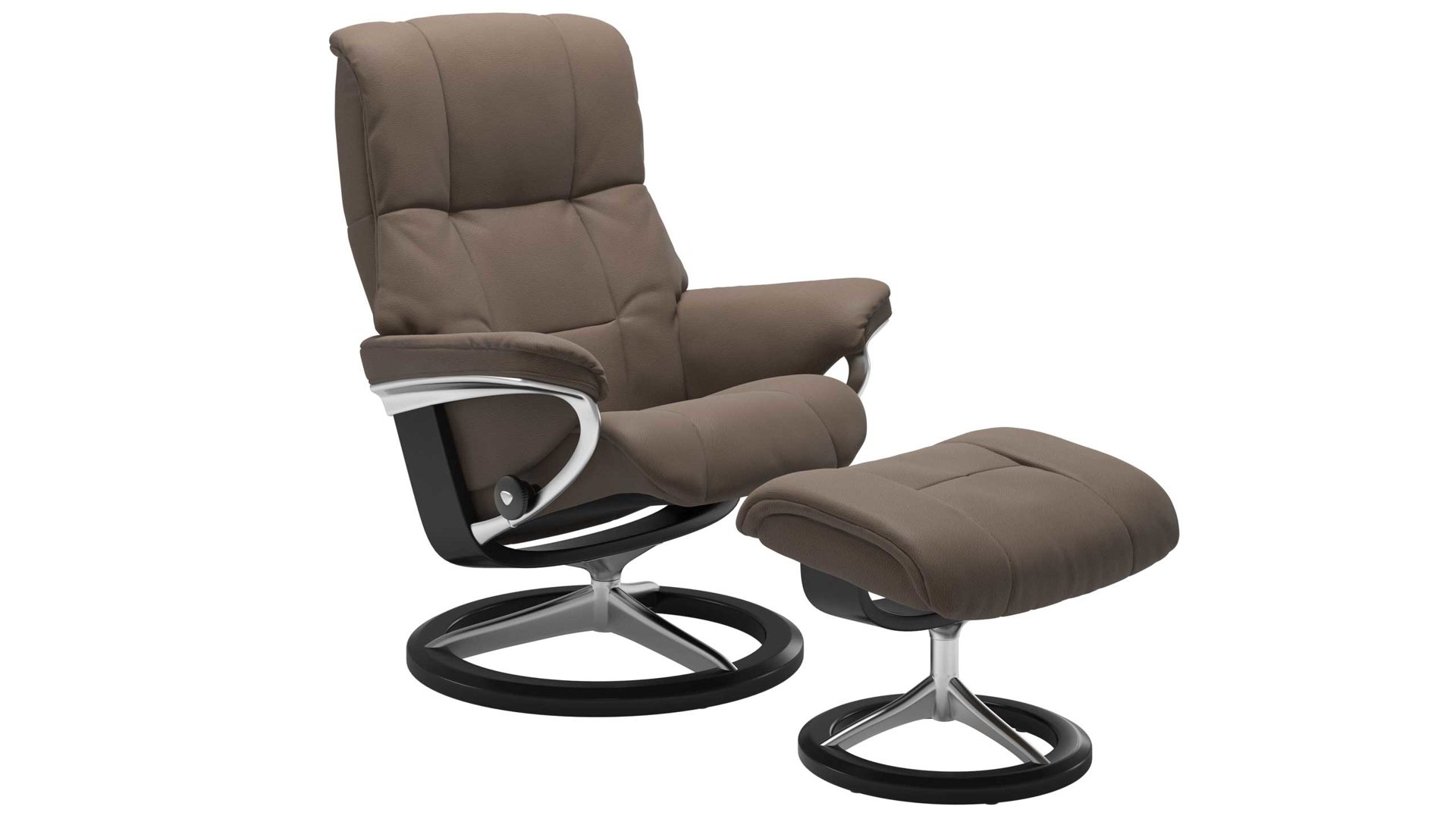 Sessel Ekornes aus Leder in Dunkelbraun Schwarz Stressless MAYFAIR M Signature Relax-Sessel und Hocker Signature Schwarz, Medium, Leder Batick Mole