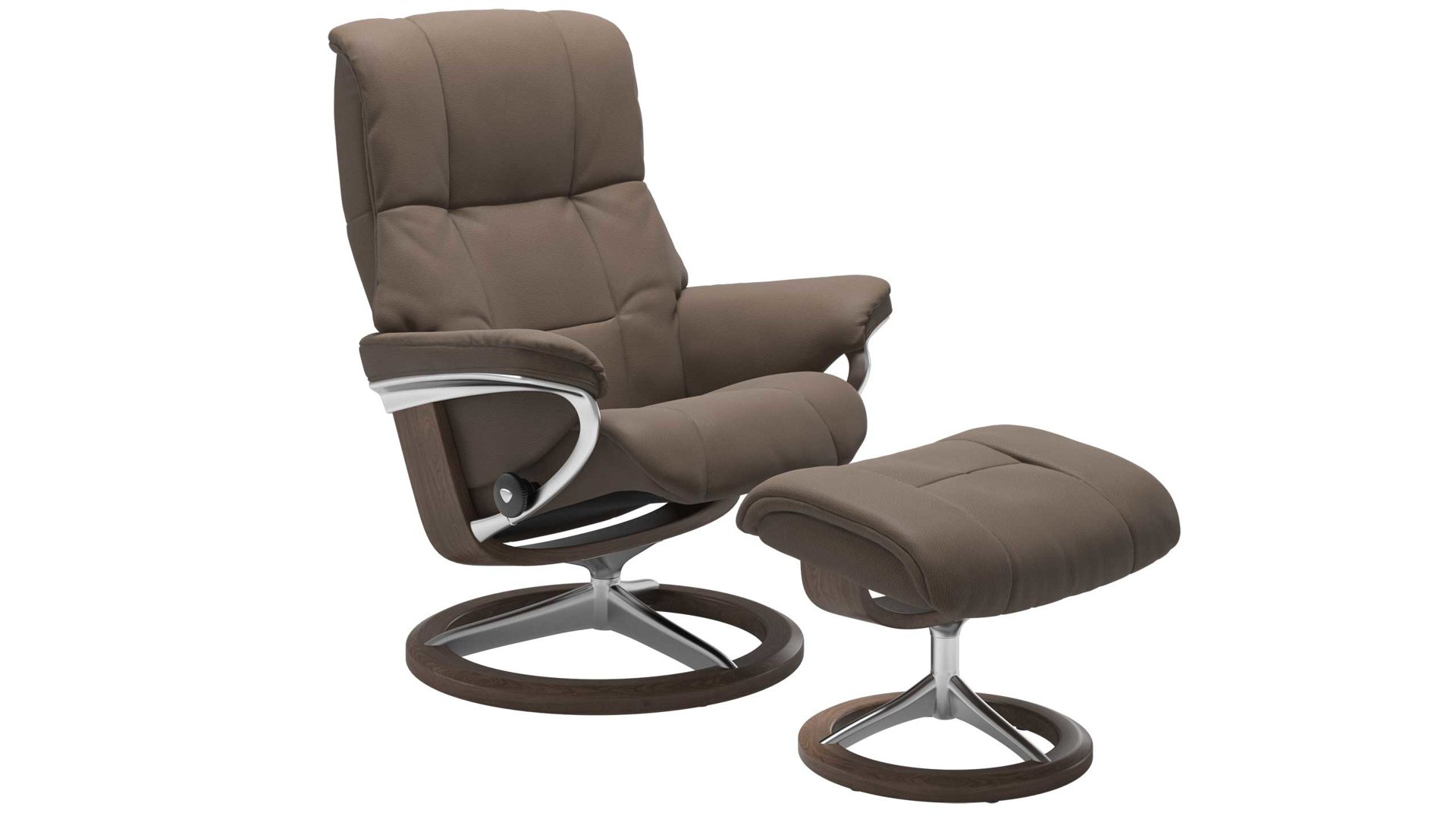 Sessel Ekornes aus Leder in Dunkelbraun Holzfarben Dunkel Stressless MAYFAIR M Signature Relax-Sessel und Hocker Leder Signature Walnut, Medium, Leder Batick Mole