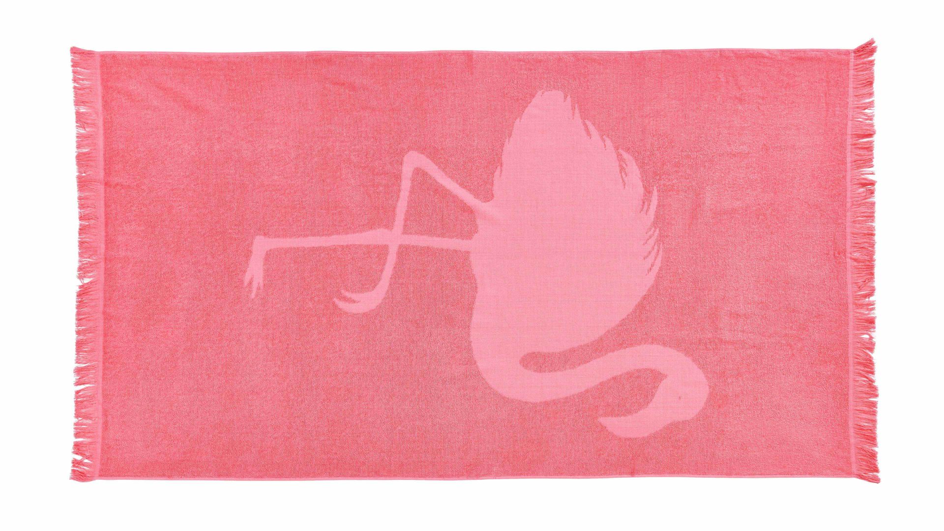 Hamamtuch Done® be different aus Stoff in Pink DONE® Hamamtuch Capri pinkfarbene Baumwolle – Motiv Flamingo