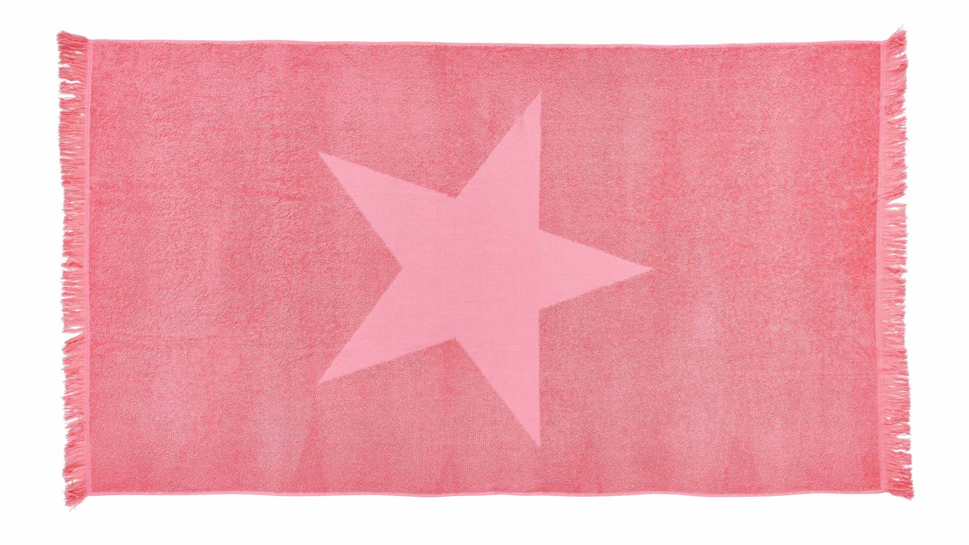 Hamamtuch Done® be different aus Stoff in Lila DONE® Hamamtuch Capri pinkfarbene Baumwolle – Motiv Stern