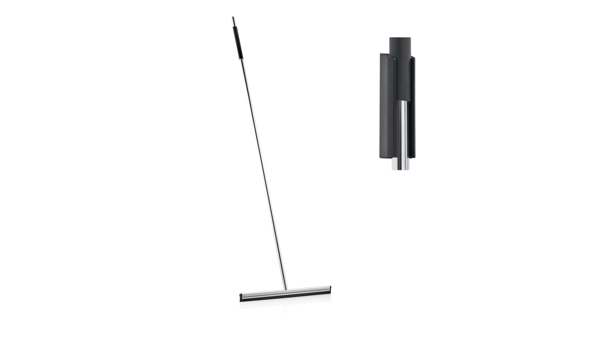 Reinigungsgerät Blomus aus Metall in Metallfarben blomus Bodenwischer Lavea polierter Edelstahl & schwarzes Silikon