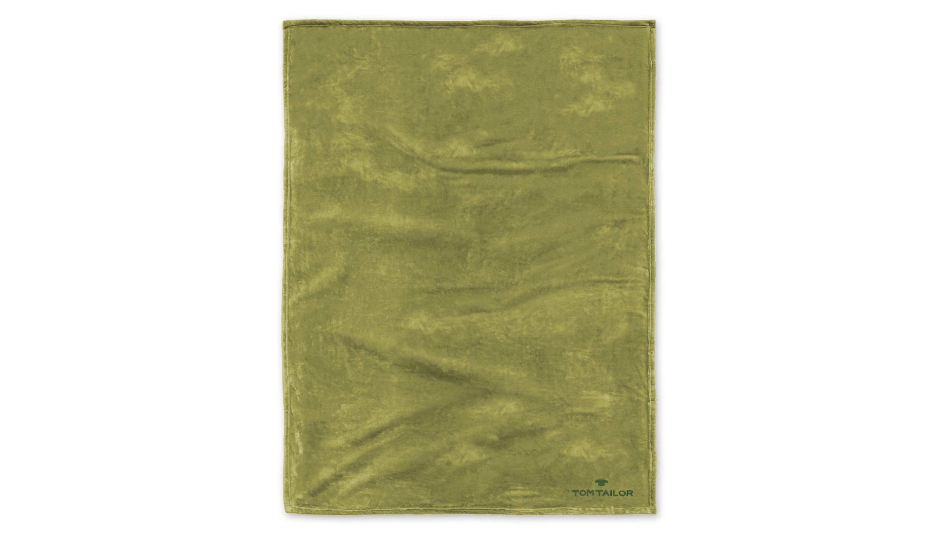 Fleecedecke Biberna schmänk aus Kunstfaser in Grün TOM TAILOR Fleecedecke Coral Fleece olivfarbene Mikrofaser – ca. 150 x 200 cm