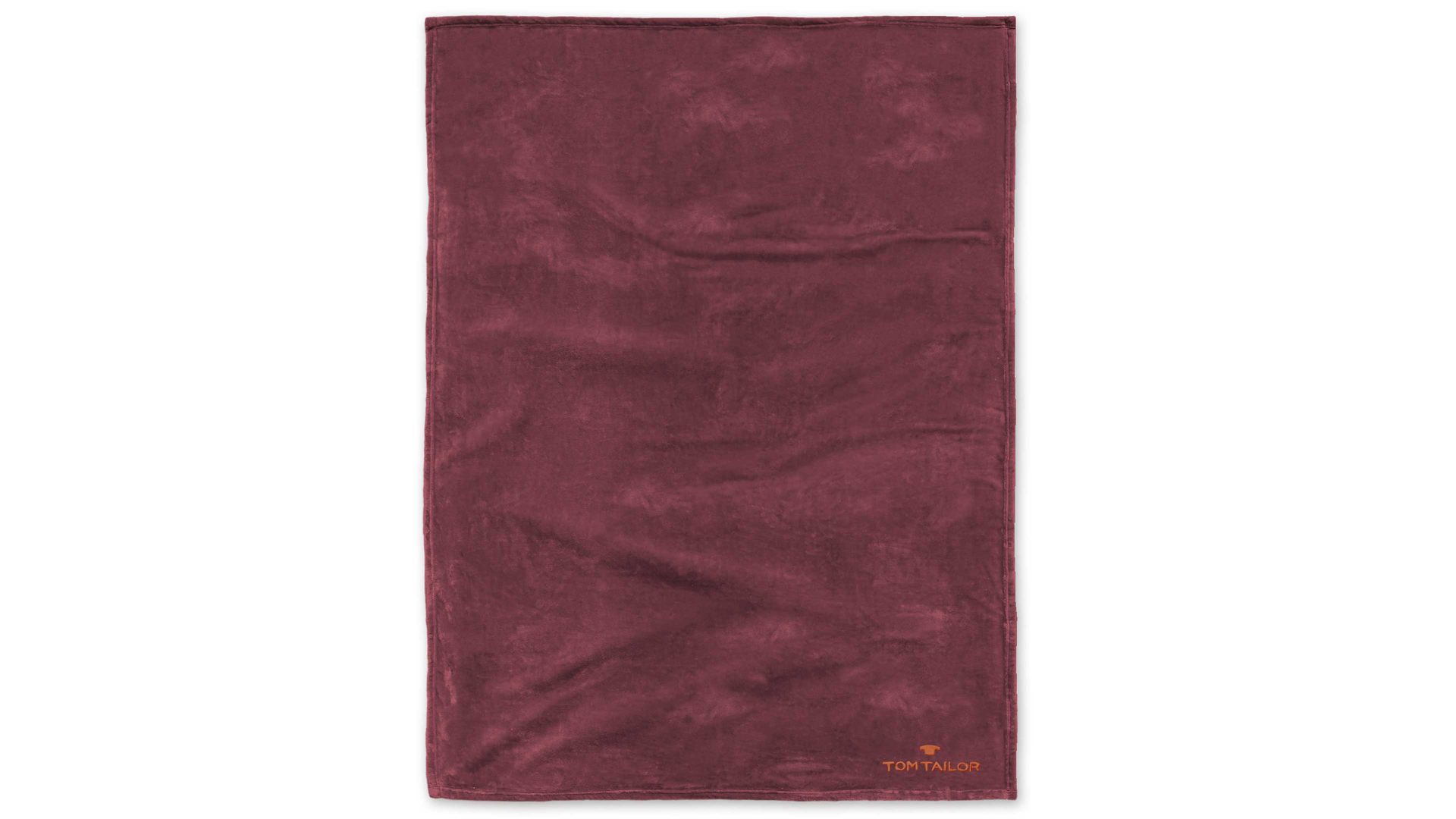 Fleecedecke Biberna schmänk aus Kunstfaser in Dunkelrot TOM TAILOR Fleecedecke Coral Fleece weinrote Mikrofaser – ca. 150 x 200 cm
