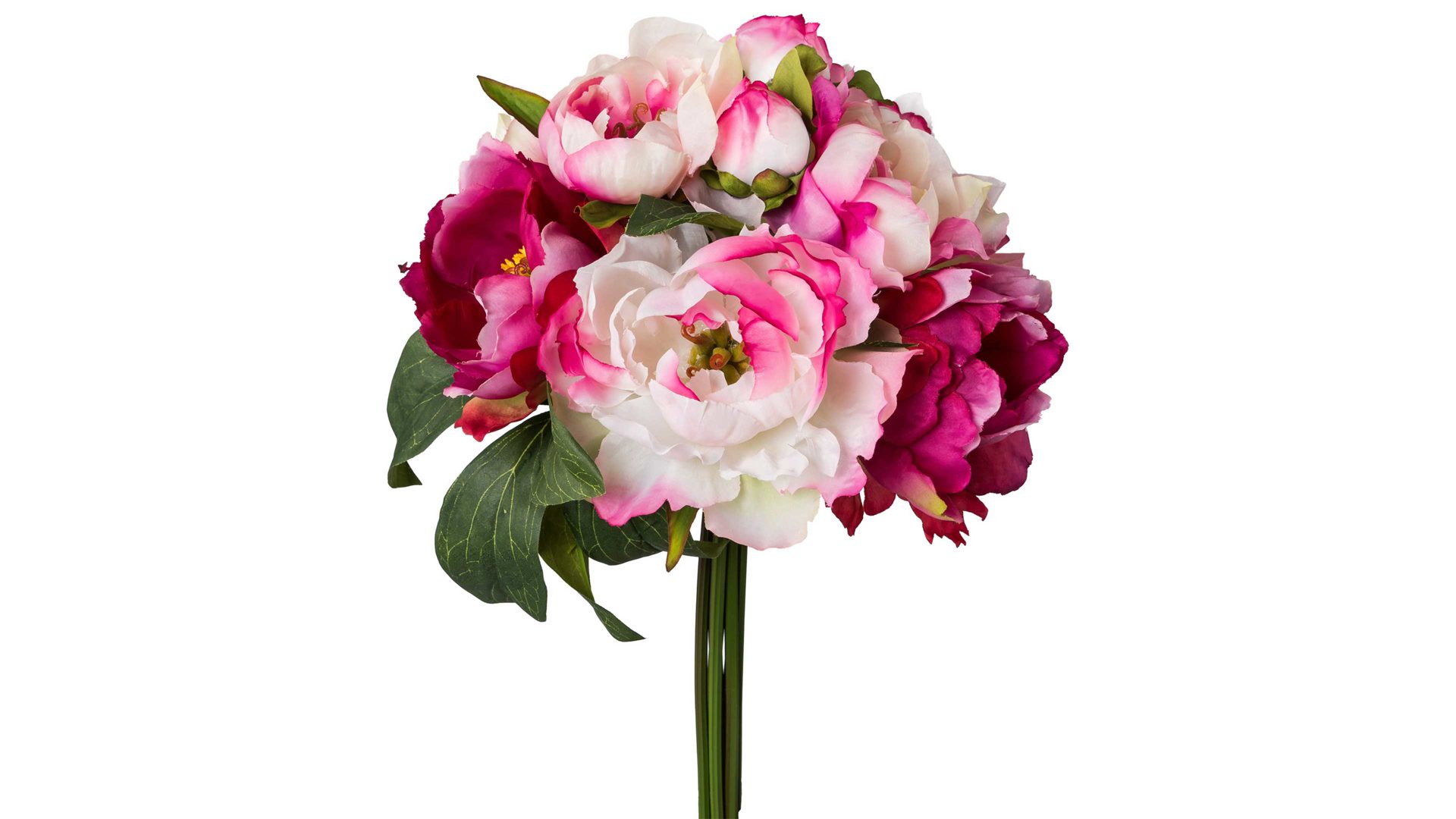 Blume Gasper gmbh aus Stoff in Pink Peonienbouquet pinke & weiße Textilblüten – Höhe ca. 36 cm