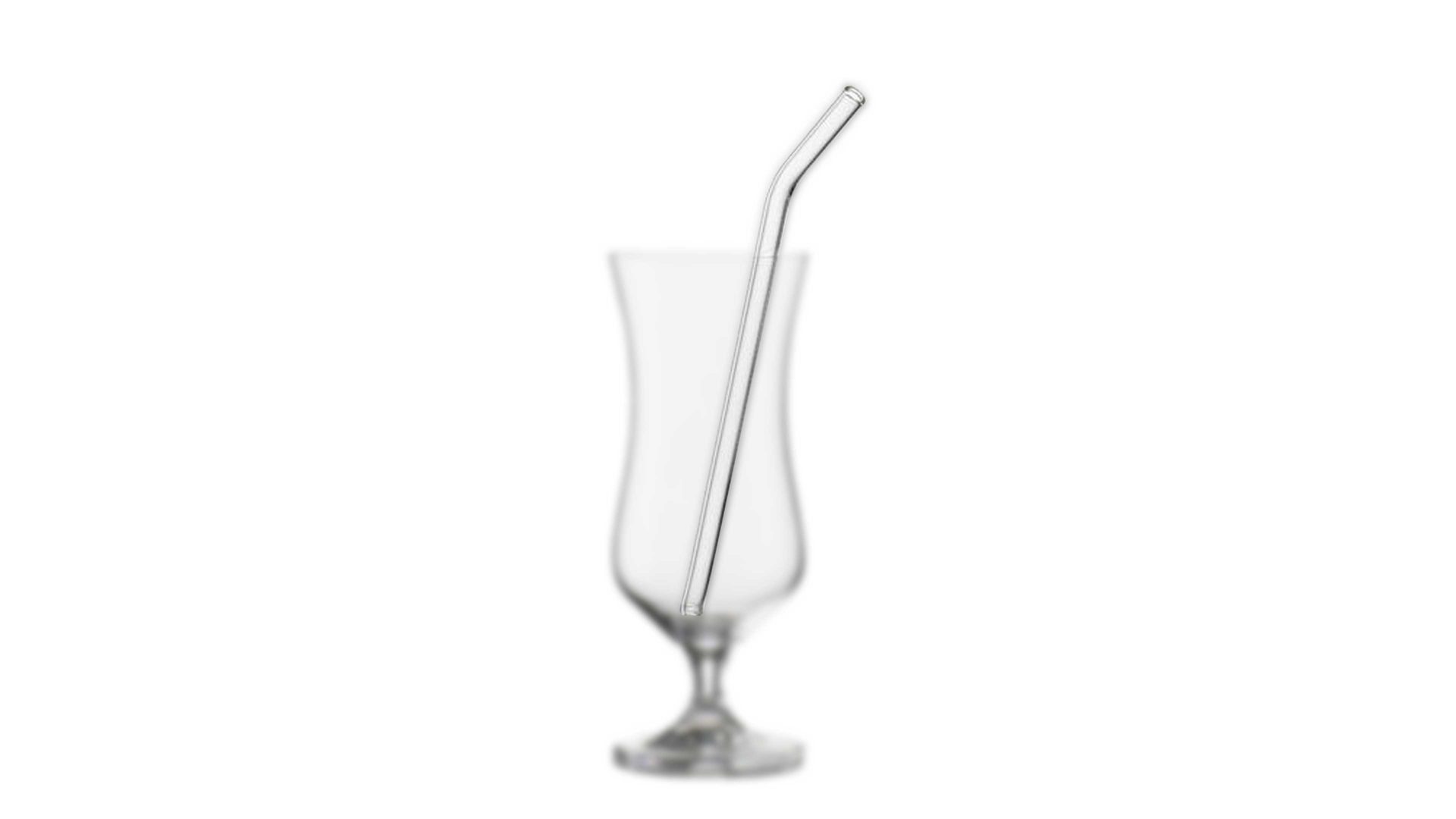 Trinkhalm Bohemia cristal aus Glas in Transparent BOHEMIA Cristal Glas-Trinkhalm-Set Simax Borosilikatglas – Länge ca. 23, gebogen