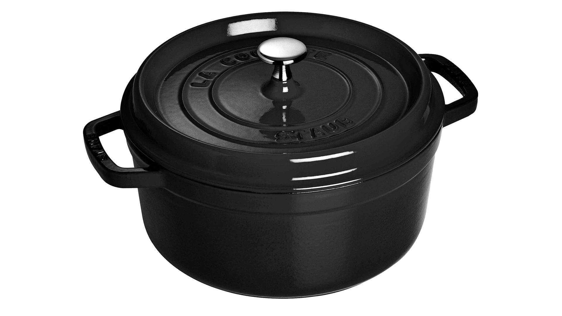 Topf Zwilling® aus Metall in Schwarz staub® Cocotte schwarzes Gusseisen - ca. 3,8 Liter