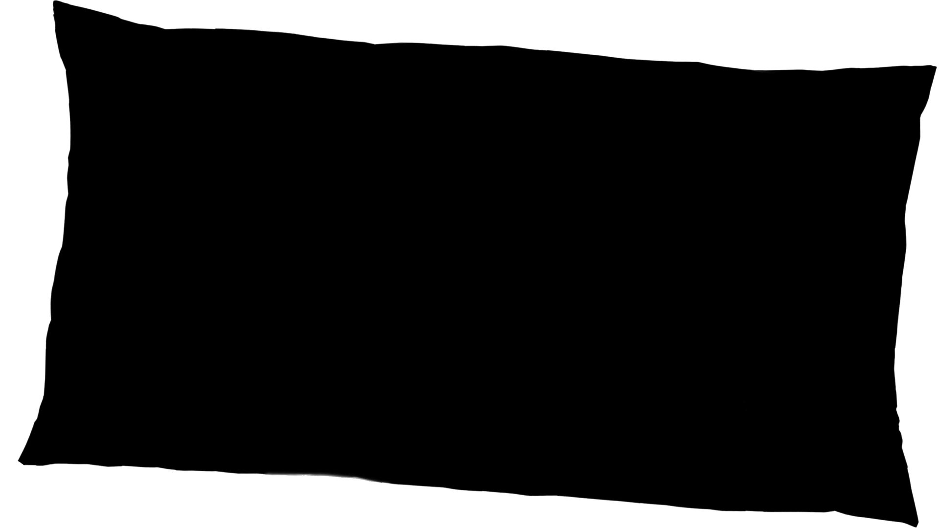 Kissenbezug /-hülle H.g. hahn haustextilien aus Stoff in Schwarz Luxus-Satin-Kopfkissenbezug Sempre schwarzer Baumwollsatin – ca. 40 x 80 cm