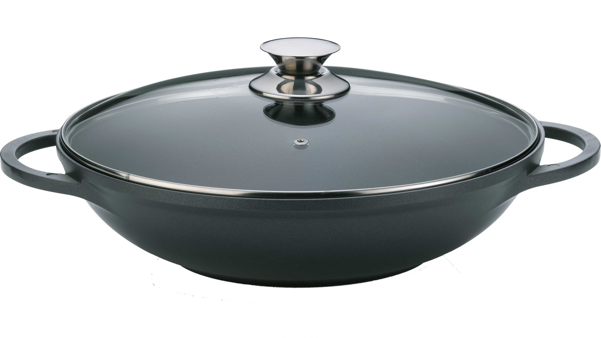 Wok Kela | keck & lang aus Metall in Schwarz kela Wok Kerros Aluguss & Glasdeckel – ca. vier Liter