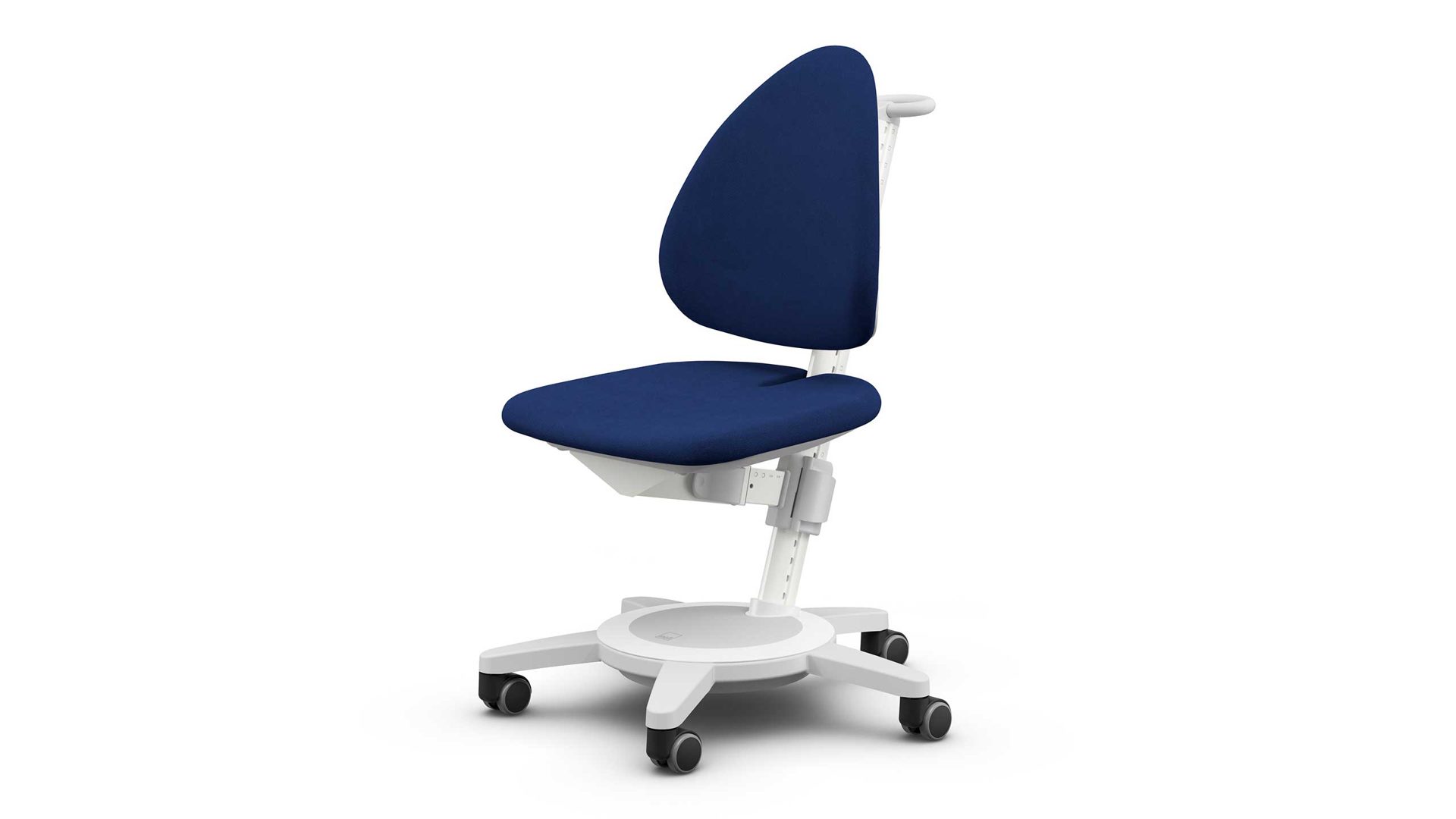 Bürostuhl Moll aus Kunststoff Stoff in Dunkelblau Moll Drehstuhl Schreibtischstuhl Maximo Blau Blau + Gestell weiß