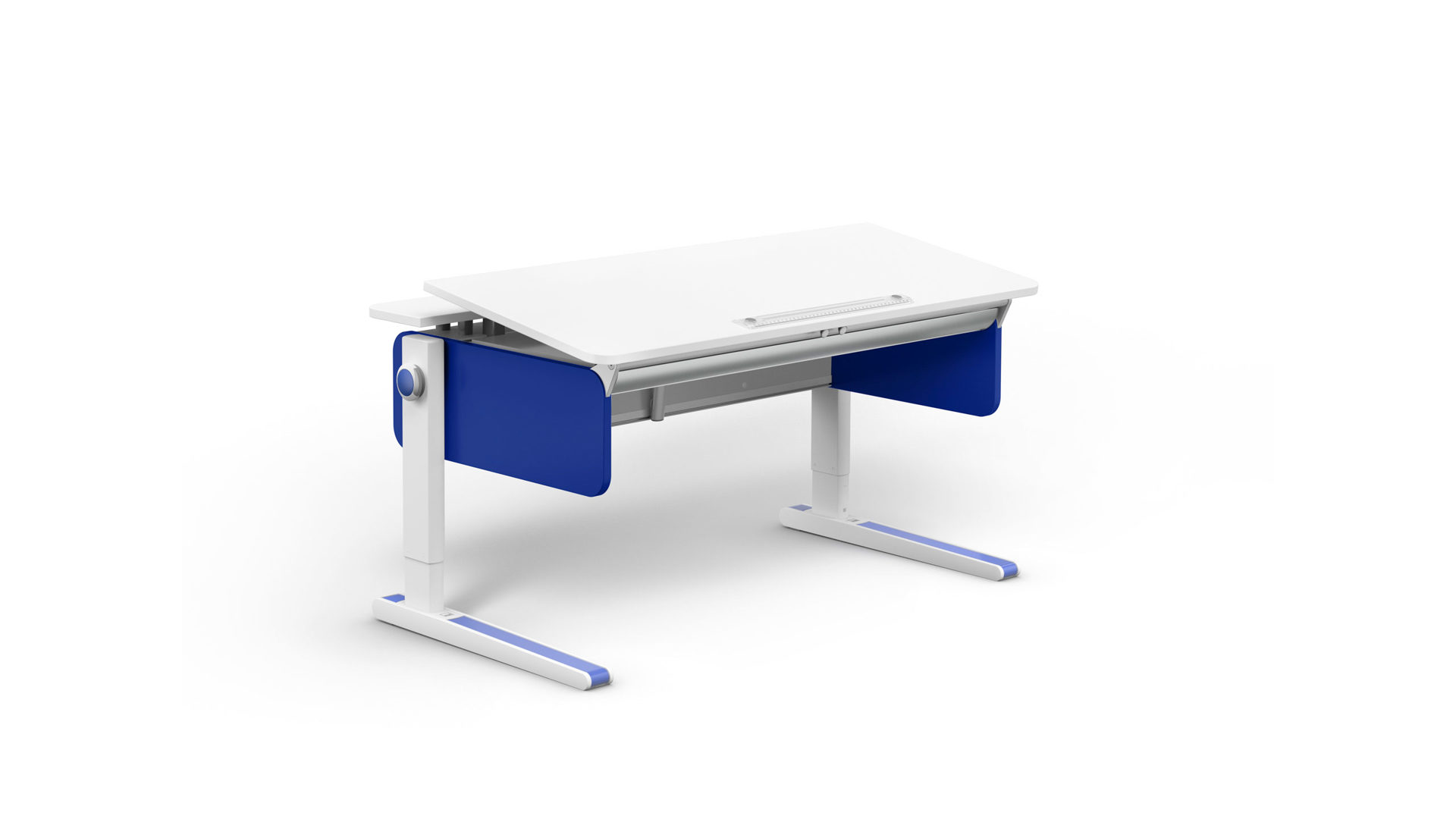 Schreibtisch Moll aus Holz in Dunkelblau Weiß Moll Champion front up Schreibtisch Kinderschreibtisch Blau - Weiss