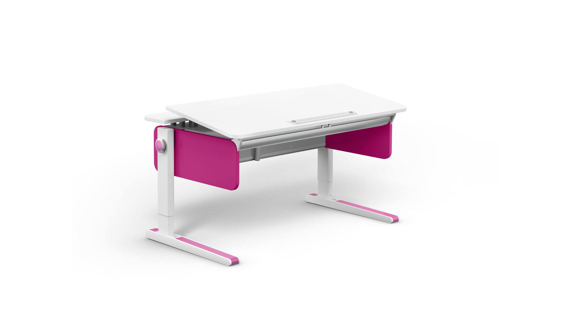 Schreibtisch Moll aus Holz in Pink Weiß Moll Champion front up Schreibtisch Kinderschreibtisch Pink - Weiss