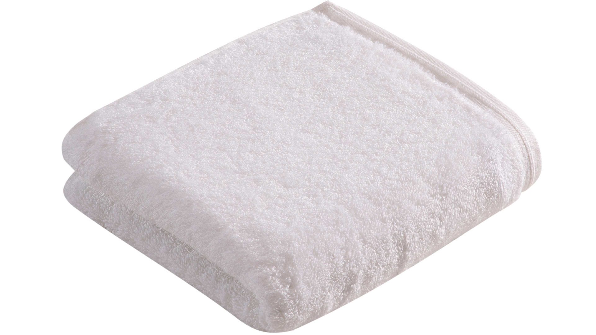 Handtuch Vossen aus Naturfaser in Weiß VOSSEN® Handtuchserie Vegan Life – Handtuch weißer Baumwoll-Frottee – ca. 50 x 100 cm