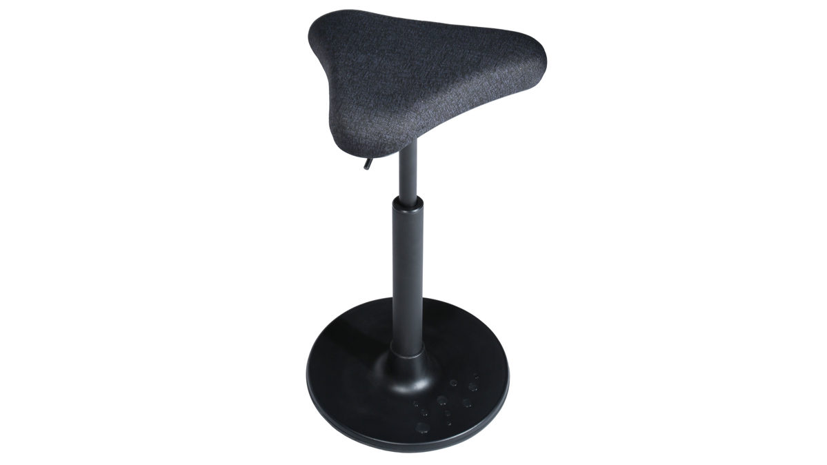 Bürostuhl Topstar aus Kunststoff Metall Stoff in Schwarz TOPSTAR Sitzhocker Hocker SITNESS UP 1 schwarz Sitz Dreieck, Bezug Stoff schwarz, Gestell schwarz