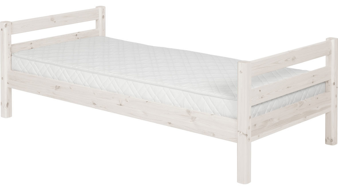 Einzelbett Flexa aus Holz in Weiß FLEXA Classic Bett Einzelbett 90x200 cm Kiefer weiss lasiert