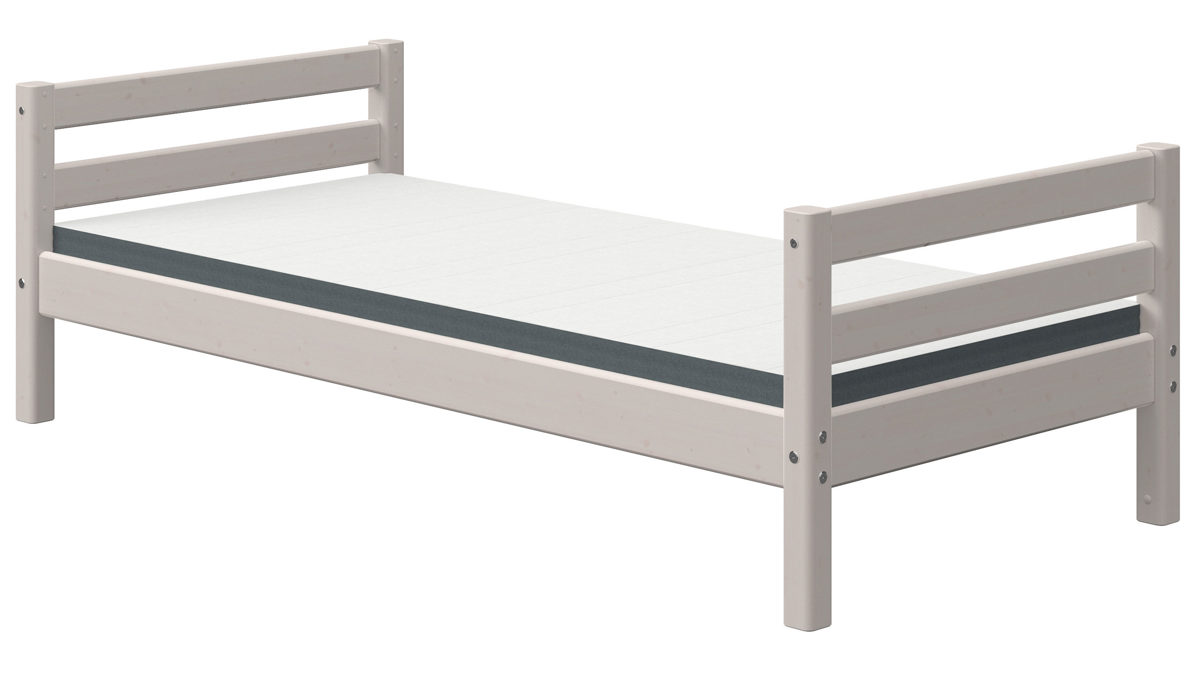 Einzelbett Flexa aus Holz in Hellgrau FLEXA Classic Bett Einzelbett 90x200 cm Kiefer grau lasiert