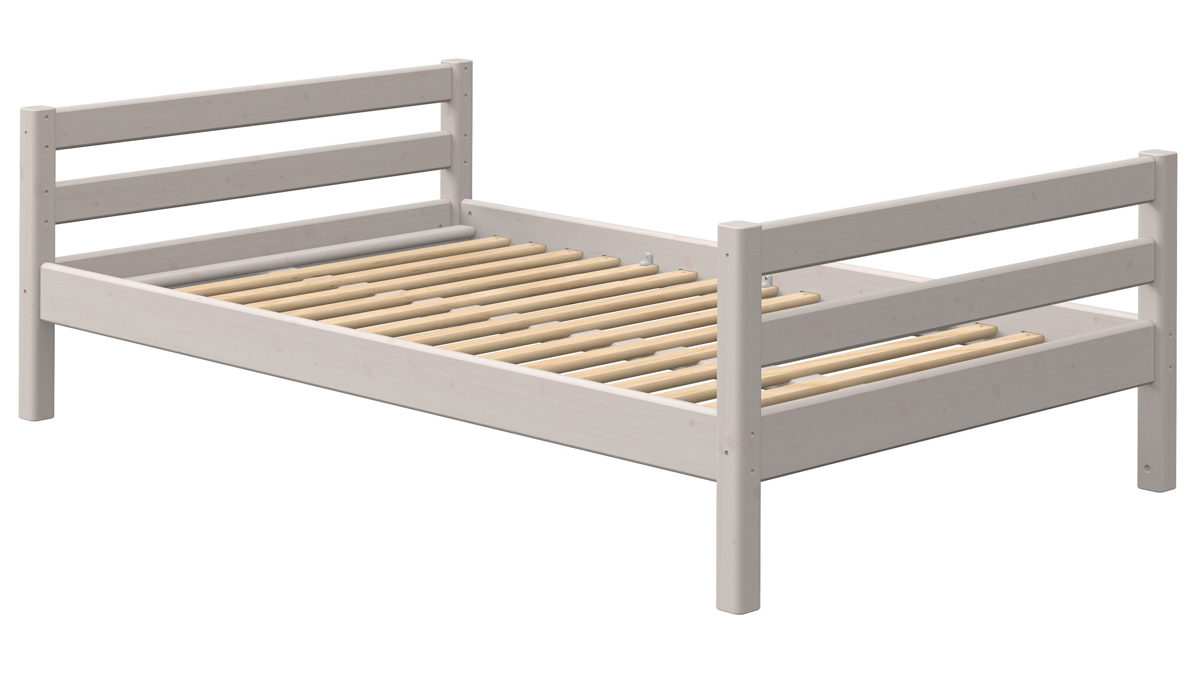 Einzelbett Flexa aus Holz in Hellgrau FLEXA Classic Bett Einzelbett 120x190 cm Kiefer grau lasiert
