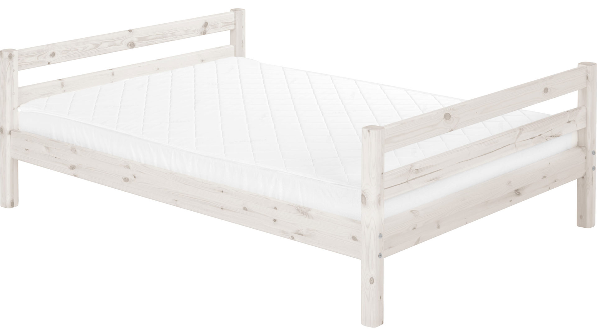 Einzelbett Flexa aus Holz in Weiß FLEXA Classic Bett Einzelbett 140x190 cm Kiefer weiss lasiert