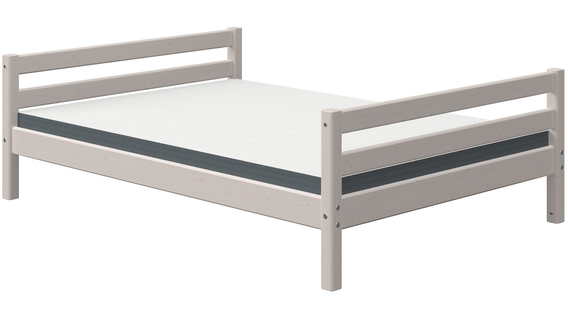 Einzelbett Flexa aus Holz in Hellgrau FLEXA Classic Bett Einzelbett 140x200 cm Kiefer grau lasiert