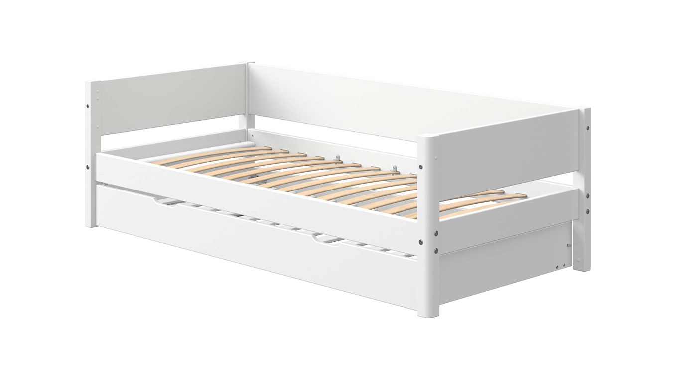 Einzelbett Flexa aus Holz in Weiß FLEXA White Einzelbett inkl. Ausziehbett 90x200 cm weiß
