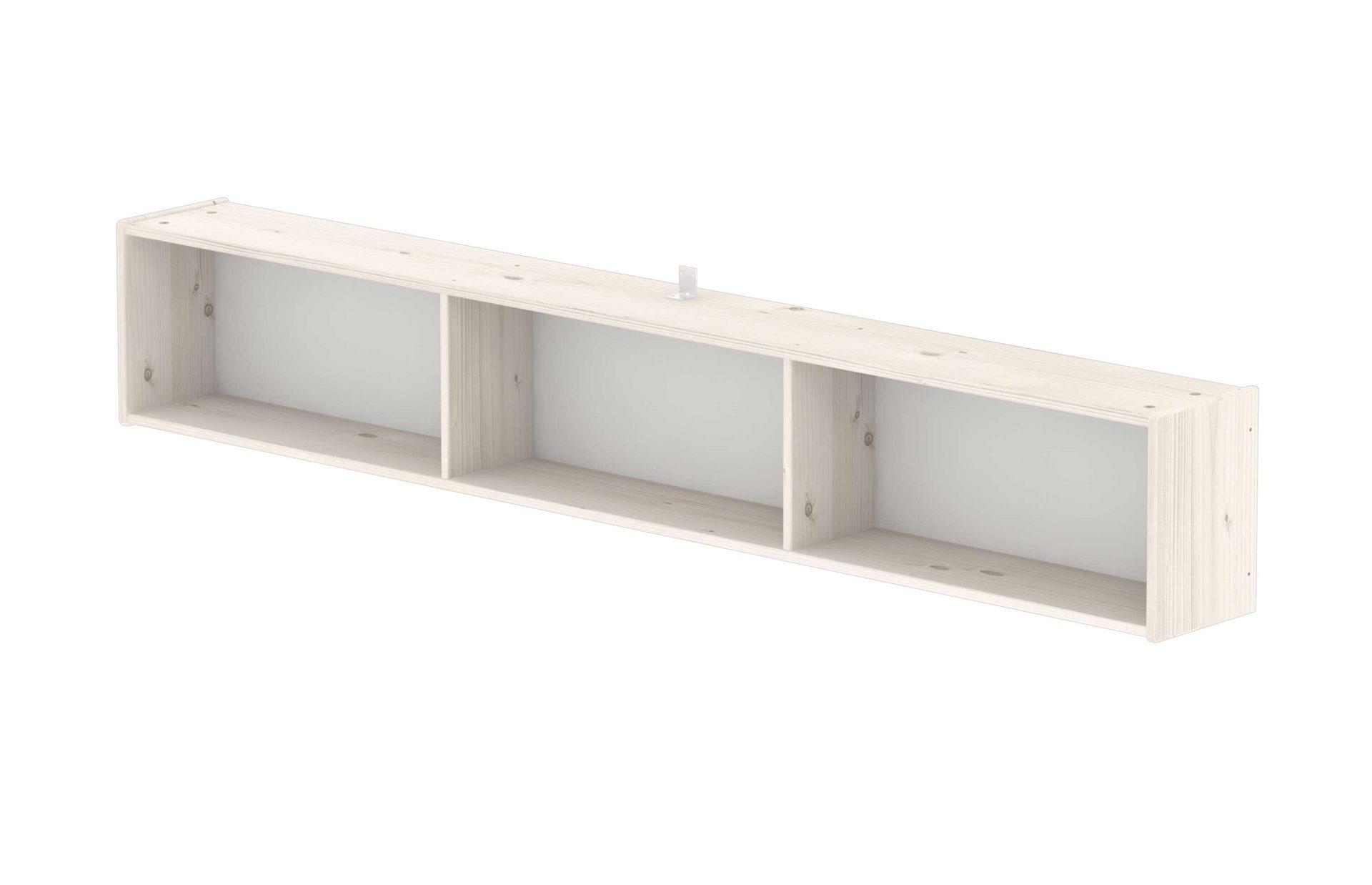 Tischplatte Flexa aus Holz in Weiß FLEXA Bücherregal  für Classic Betten, Kiefer weiß lasiert - Länge ca. 197 cm