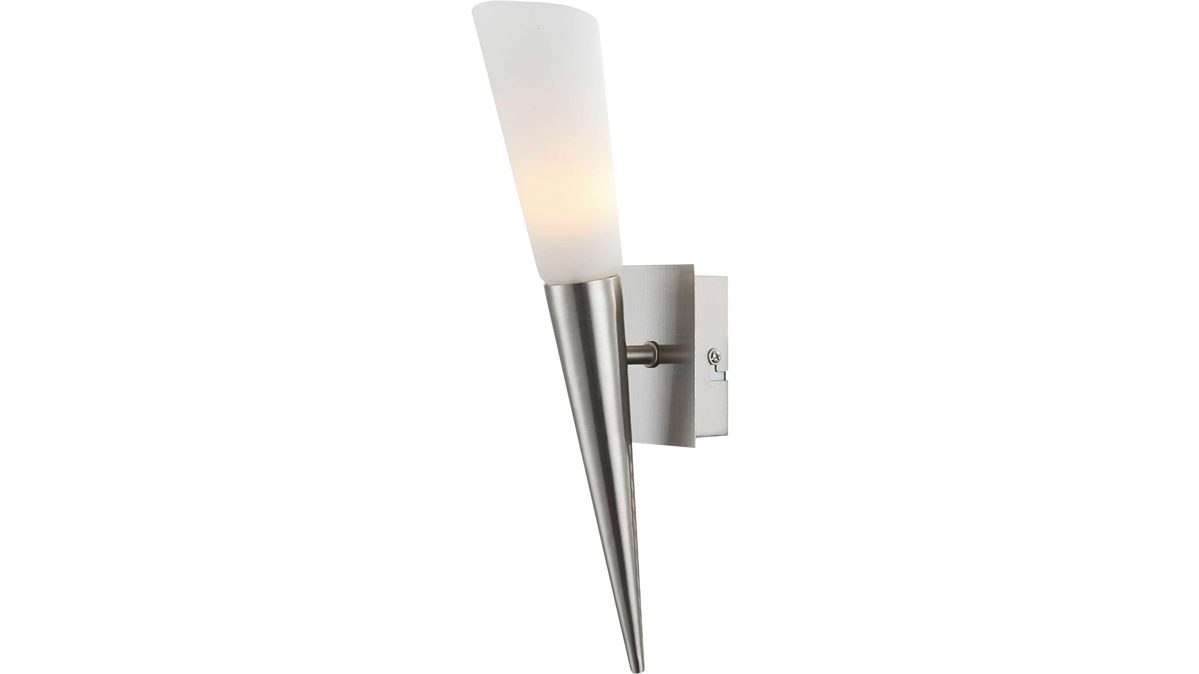 Wandleuchte Art home - nino leuchten aus Glas in Weiß Nino LED-Wandleuchte Riverpool bzw. Wandlampe Nickel & Opalglas – Höhe ca. 35 cm