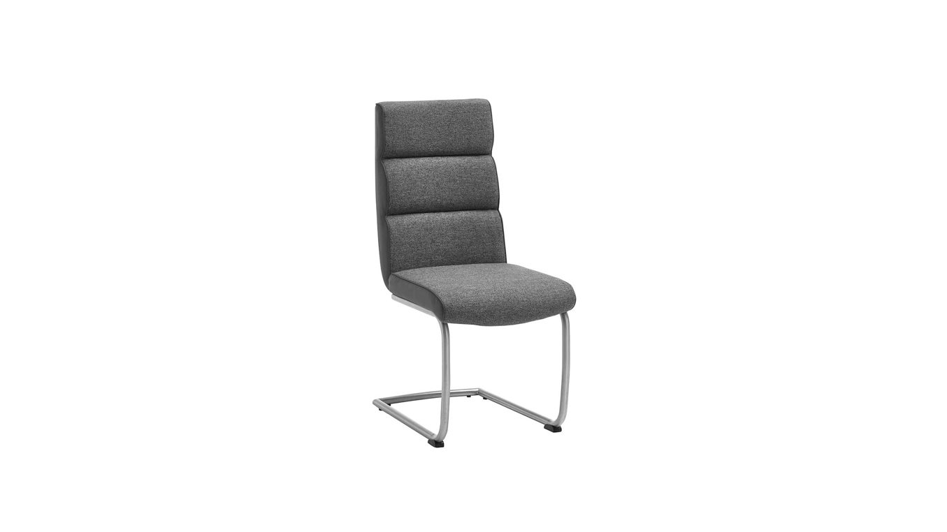 Schwingstuhl Mca furniture aus Kunstleder Metall in Grau Schwingstuhl Stuhl Kamala 1 - Bezug Nexus Grau Kunstleder - zweifarbig zweifarbig - Grau