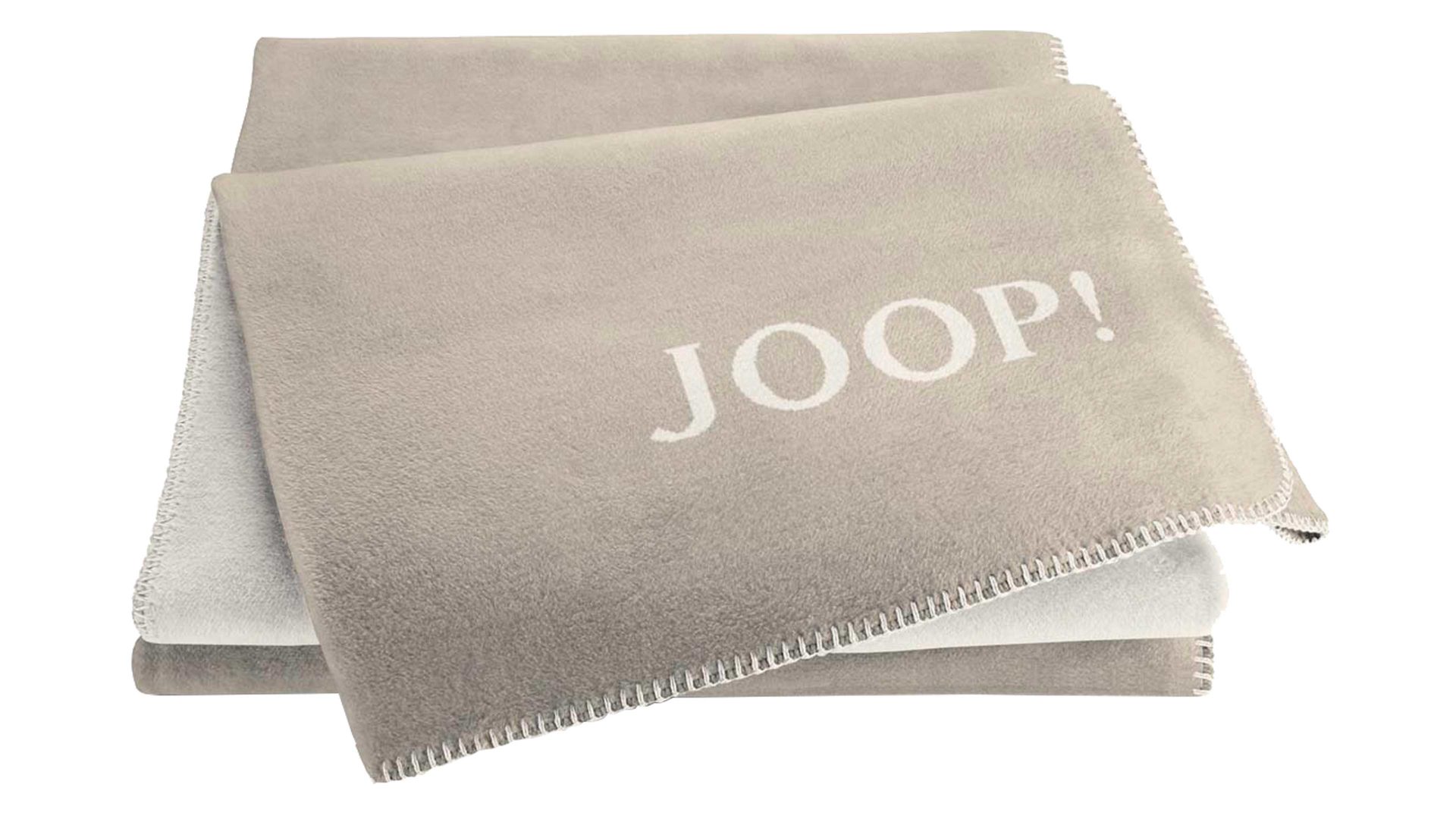 Wohndecke Interliving BEST BUDDYS! aus Stoff in Beige JOOP! Wohndecke Uni Doubleface Sand & Pergament – ca. 150 x 200 cm