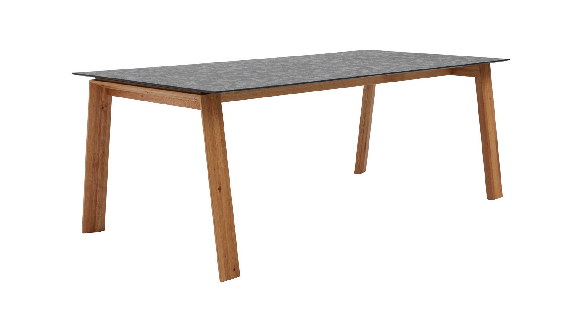 Esstisch Interliving aus Holz in Dunkelgrau Interliving Esszimmer Serie 5603 – Esstisch 8863 Wildeiche &  graphitfarbenes Laminat – ca. 200 x 100 cm