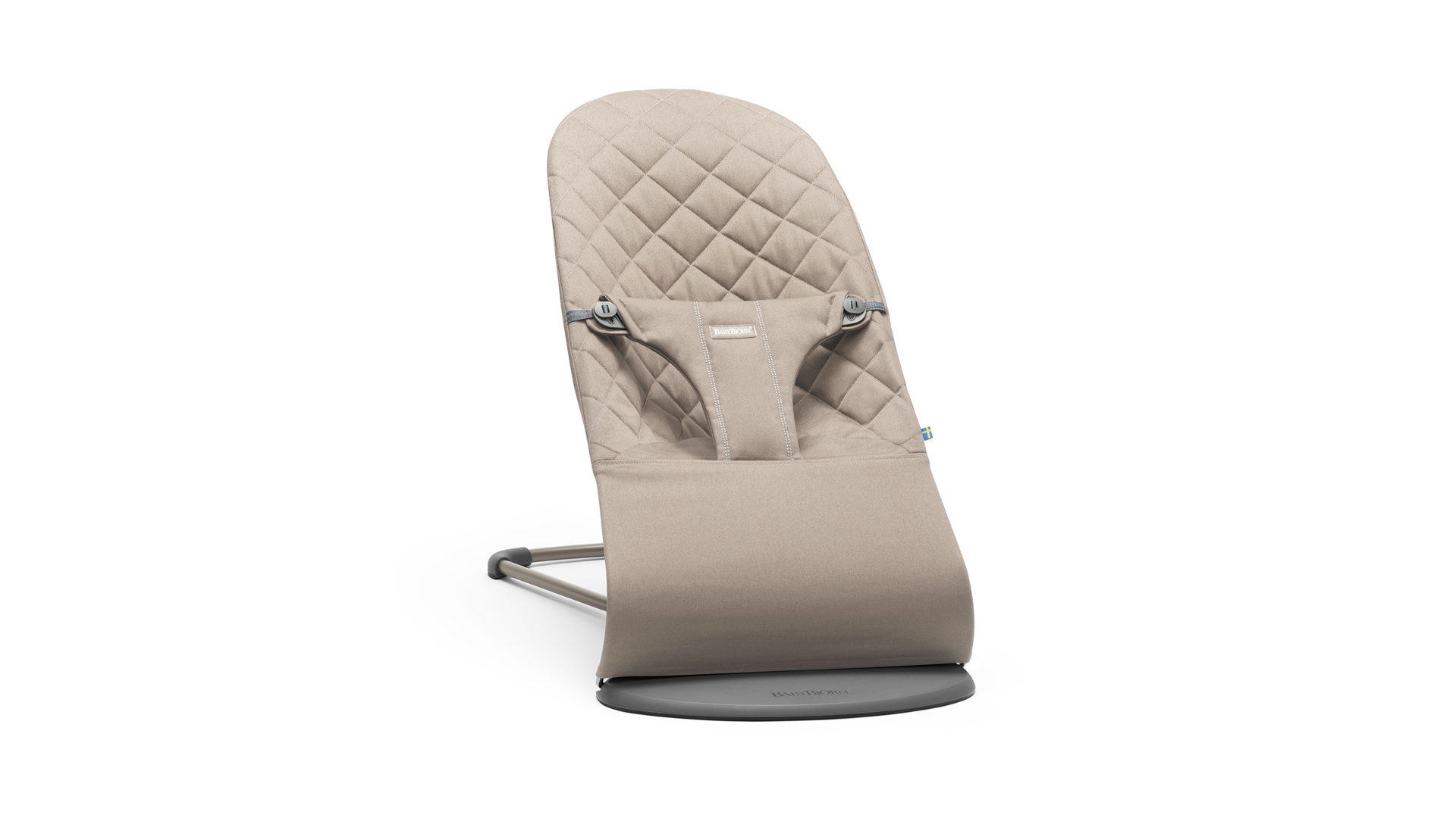 Babyzimmer Baby björn aus Baumwolle in Dunkelgrau Sand Babybjörn Babywippe BLISS 100% Baumwolle Sandgrau