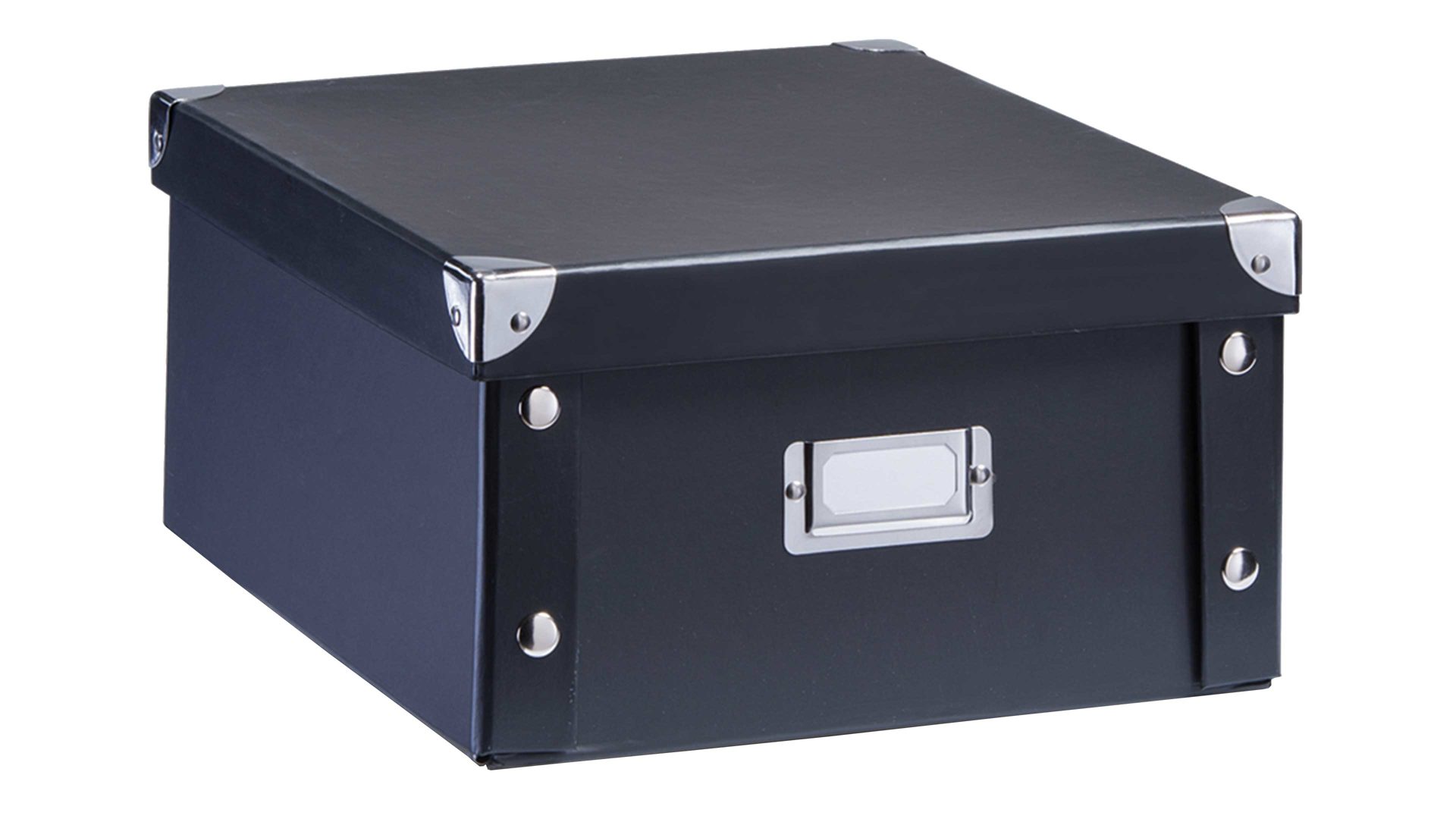 Aufbewahrungsbox Zeller present aus Karton / Papier / Pappe in Schwarz zeller Aufbewahrungsbox schwarze Pappe - ca. 26 x 31 cm
