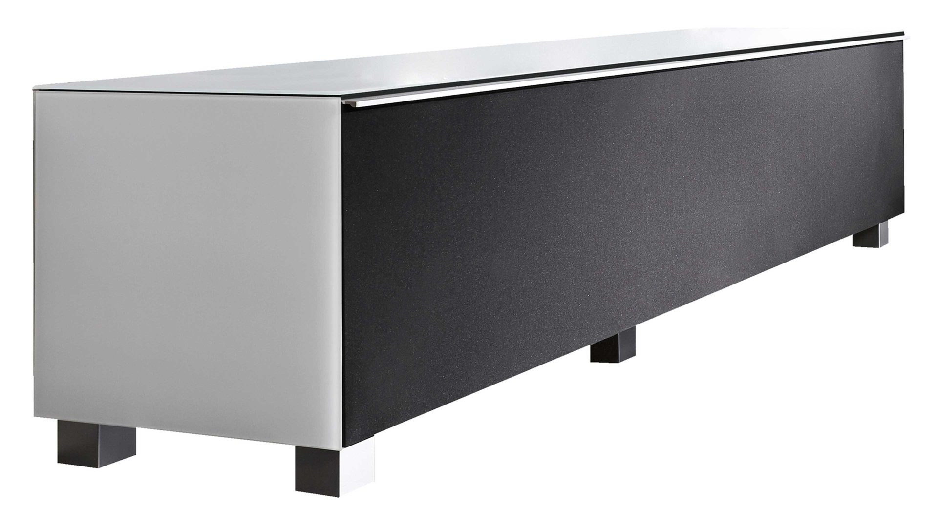 Lowboard Maja möbel aus Glas in Weiß MAJA MÖBEL TV-Möbel bzw. Medien-Lowboard SoundConcept Weiß & Schwarz – Breite ca. 180 cm