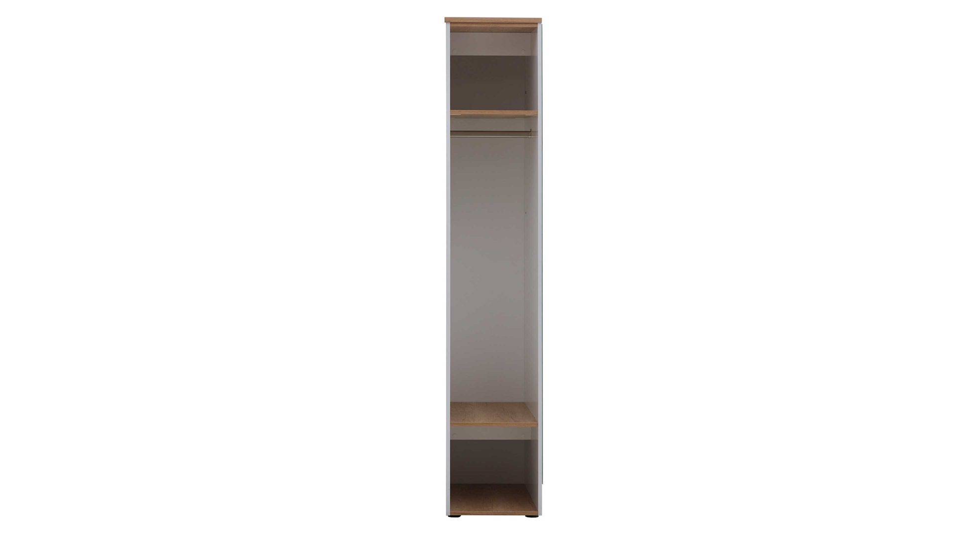 Garderobe Paidi aus Holz in Weiß PAIDI Babyzimmerprogramm Oscar - Garderobe Kreideweiß & Nebraska Eiche – ca. 64 x 206 cm