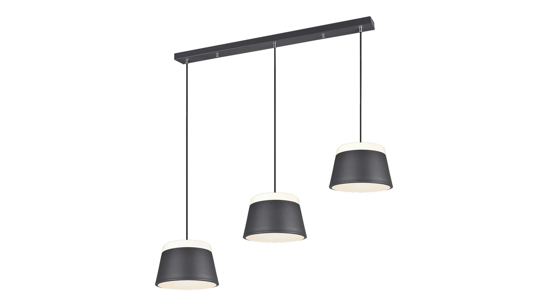 Pendelleuchte Trio leuchten aus Metall in Anthrazit Trio Pendellampe Baroness anthrazitfarbenes Metall – Länge ca. 105 cm