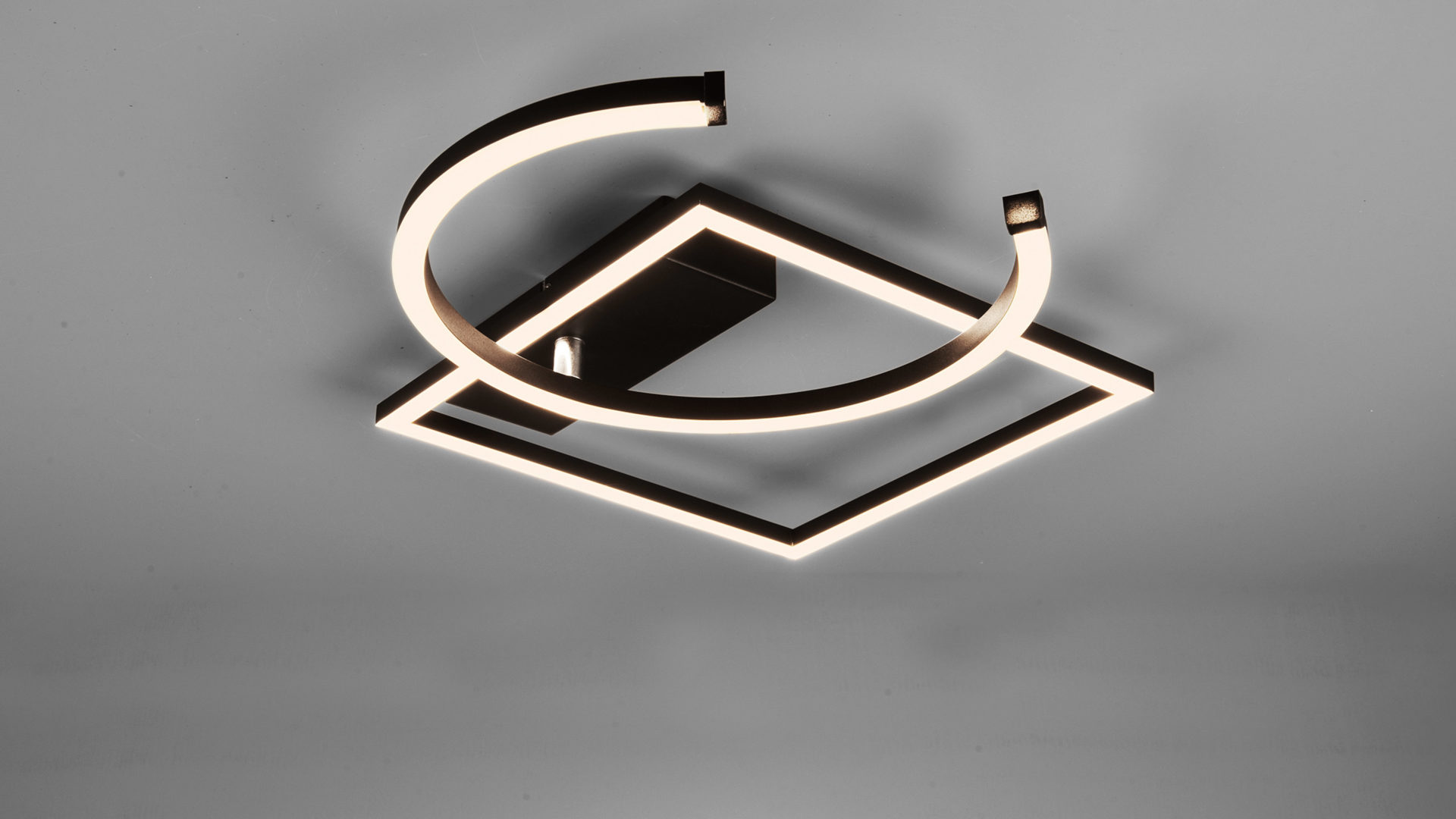 Deckenleuchte Reality leuchten aus Metall in Schwarz Reality Leuchten LED-Deckenleuchte Pivot Metall schwarz matt - ca. 42 x 54 cm