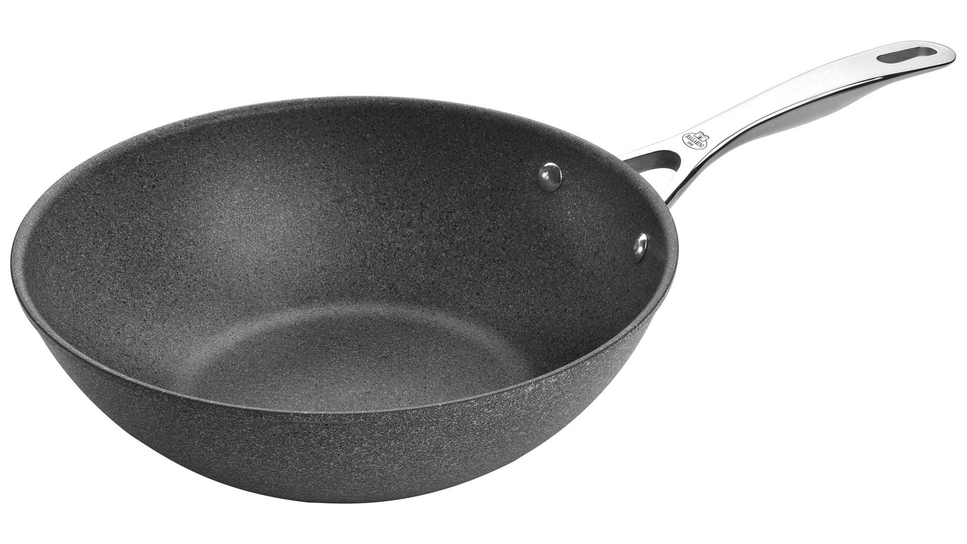 Wok Zwilling® aus Metall in Dunkelgrau BALLARINI® Wokpfanne Salina Steingrau & Edelstahl – Durchmesser ca. 30 cm