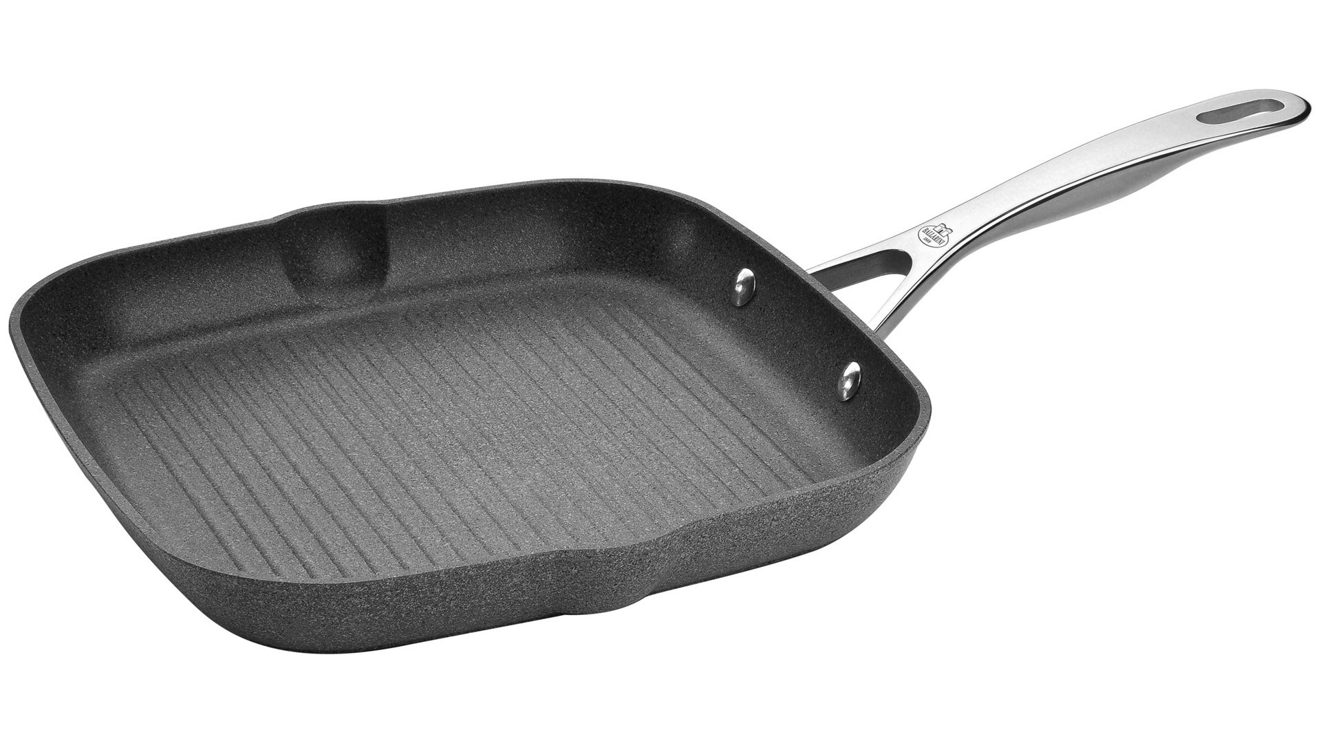 Grillpfanne Zwilling® aus Metall in Dunkelgrau BALLARINI® Grillpfanne Salina Steingrau & Edelstahl – ca. 28 x 28 cm