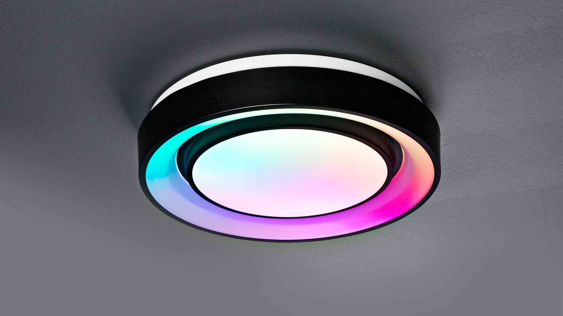 Deckenleuchte Globo lighting aus Kunststoff Metall in Schwarz GLOBO Deckenleuchte Sully Metall schwarz - Durchmesser ca. 38 cm