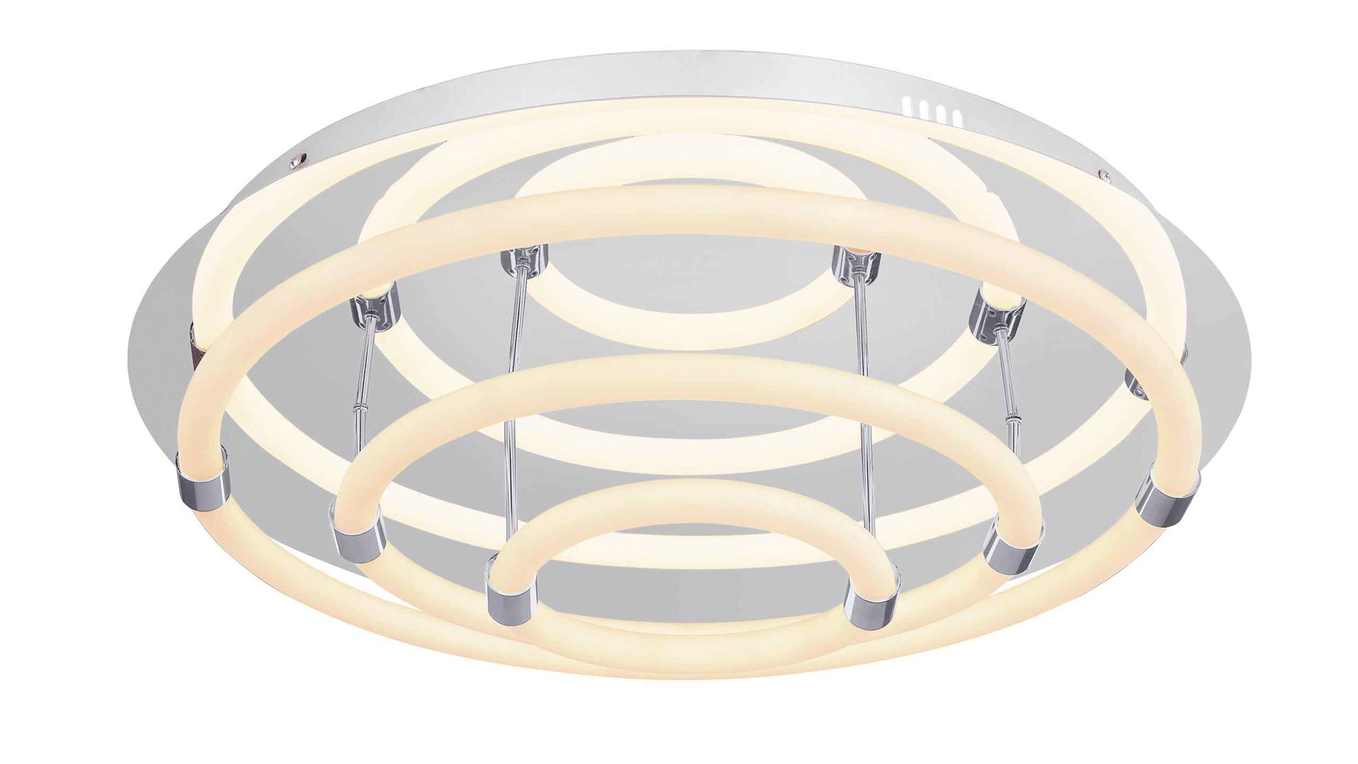 Deckenleuchte Globo lighting aus Kunststoff Metall in Chrom GLOBO Deckenleuchte Epi Metall chrom - Durchmesser ca. 55 cm