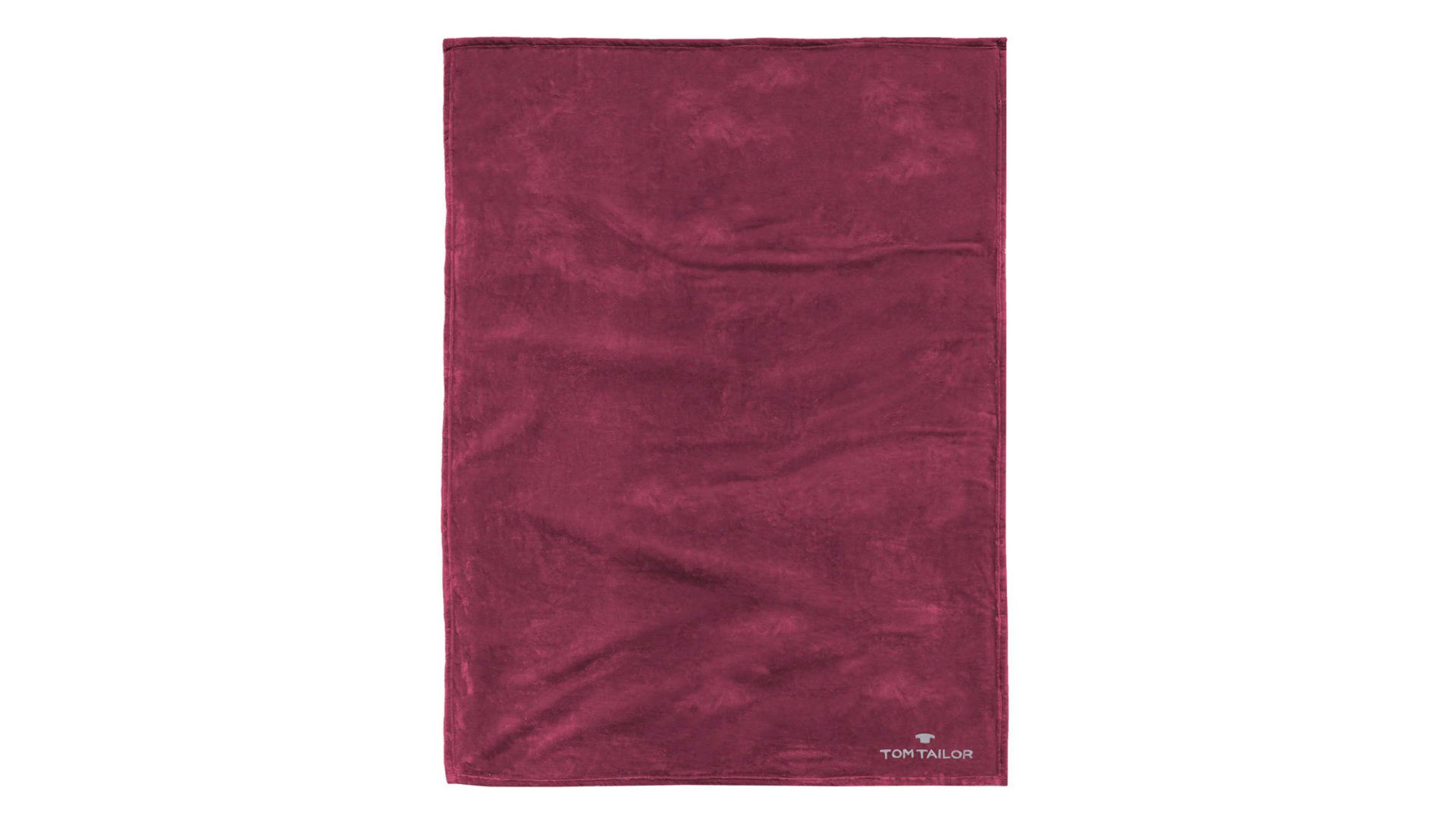 Fleecedecke Biberna schmänk aus Kunstfaser in Rot TOM TAILOR Fleecedecke Coral Fleece barolofarbene Mikrofaser – ca. 150 x 200 cm