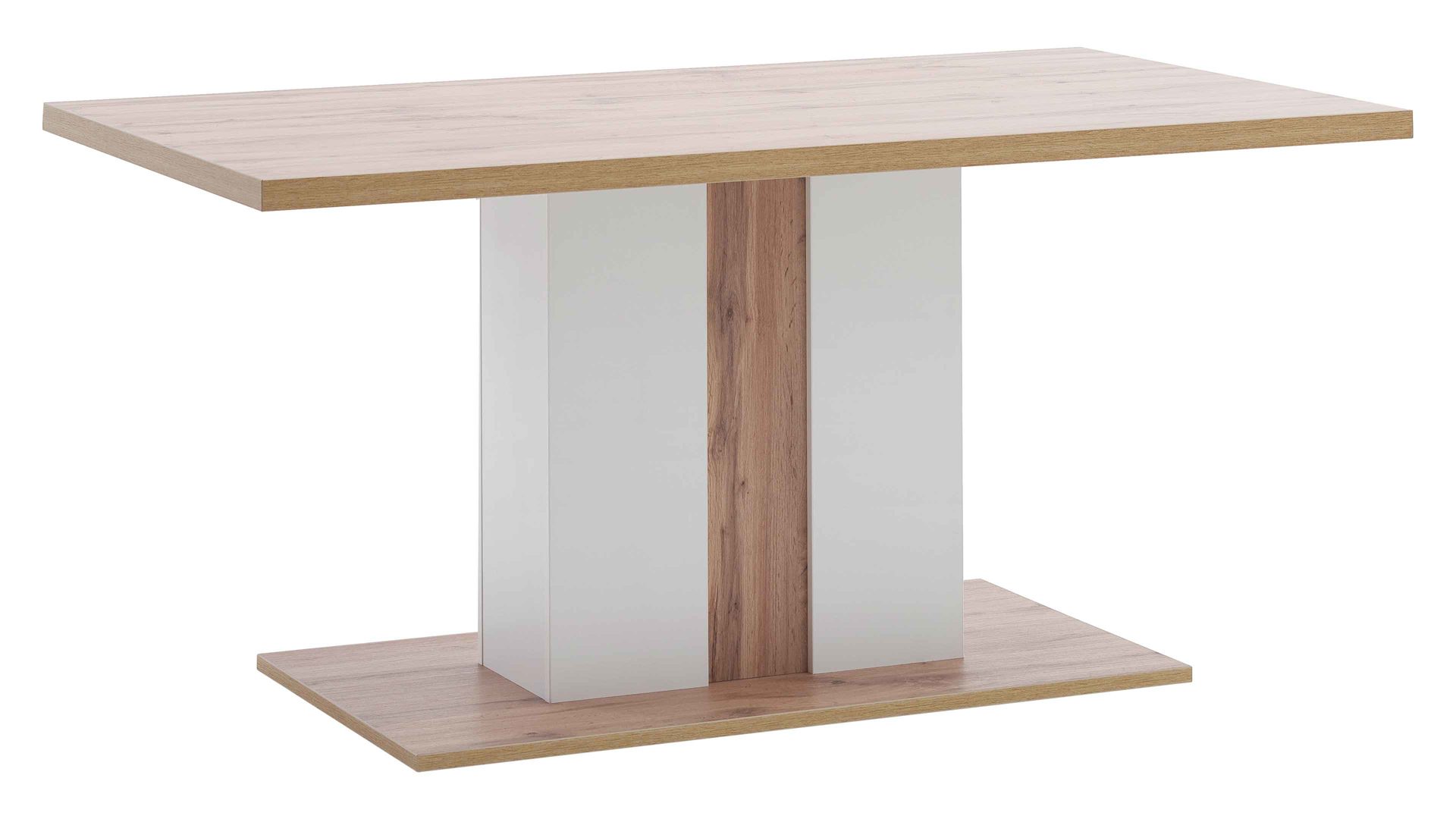 Esstisch Mca furniture aus Holz in Holzfarben Wohnprogramm Cali - Esstisch 60 Wotan Eiche & Weiß - ca. 160 x 90 cm