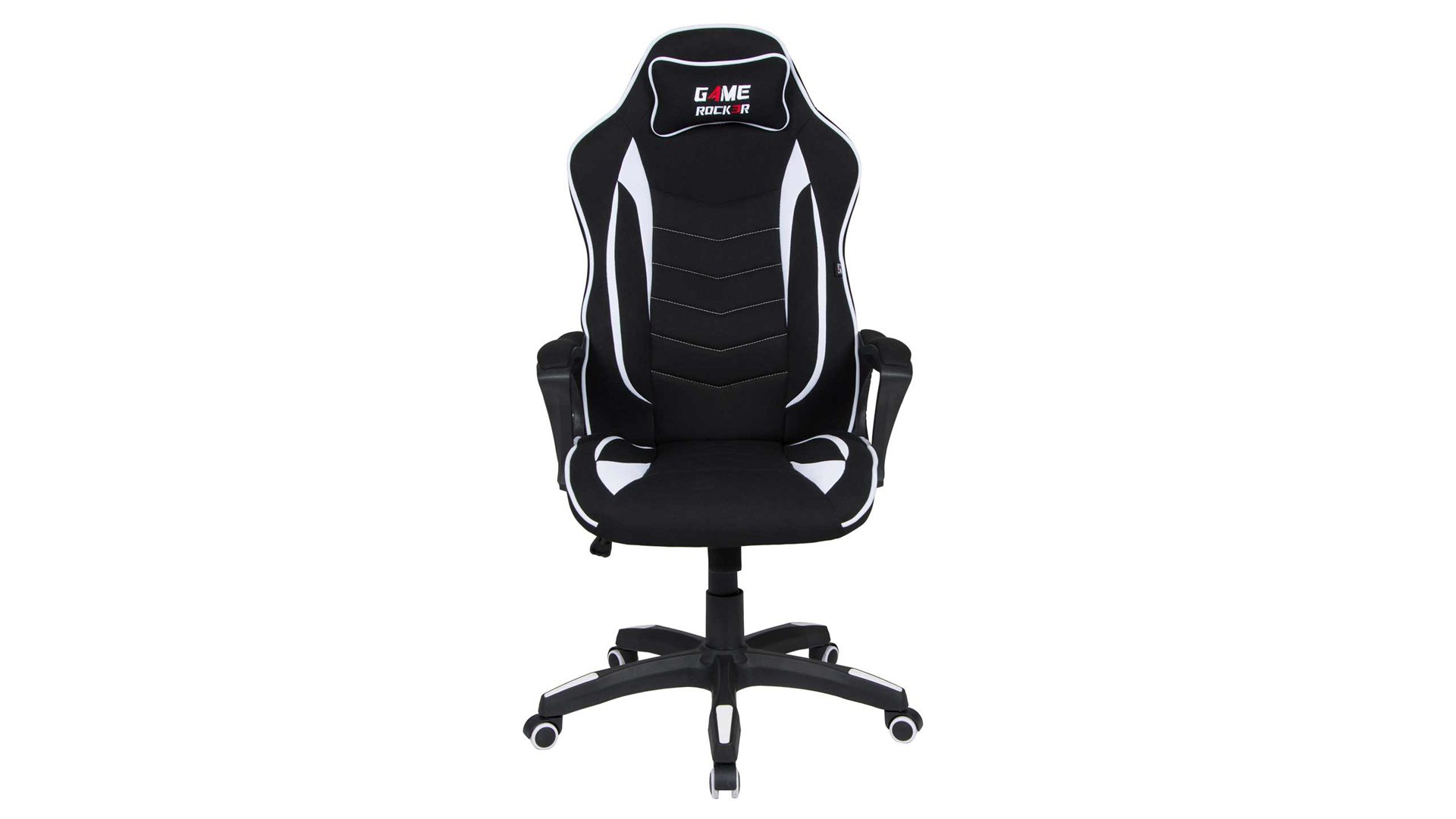 Gamesessel /-stuhl Duo collection import aus Kunststoff Stoff in Schwarz Weiß DUO COLLECTION Gaming-Stuhl Game Rocker R-10 Stoff schwarz-weiß