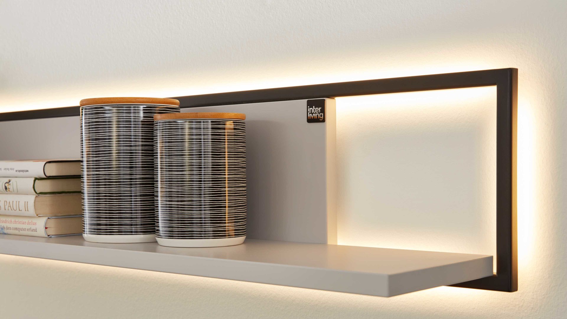 LED-Beleuchtung Interliving aus Kunststoff in Weiß Interliving Wohnzimmer Serie 2107 - LED-Beleuchtung 30-60 14,9 Watt