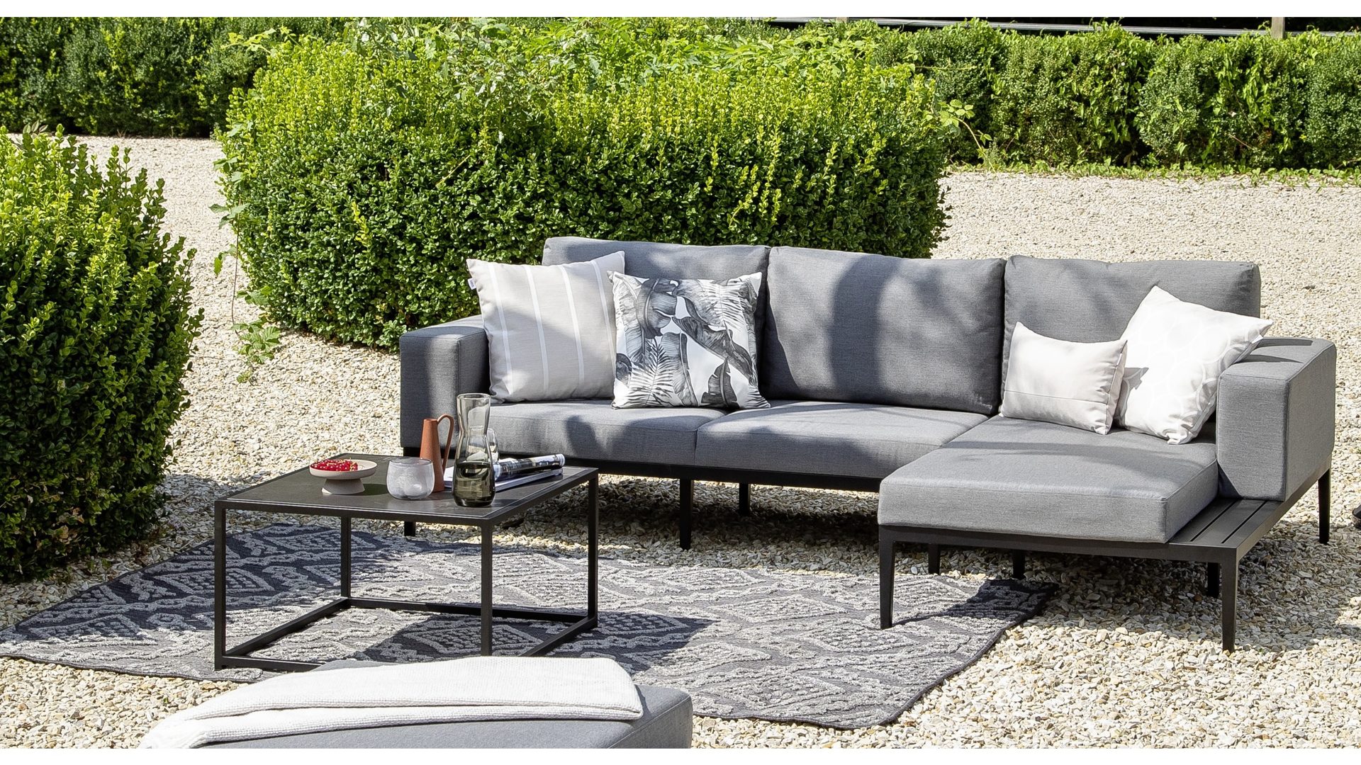 Outdoor-Teppich Hartman outdoor products aus Textil in Dunkelgrau SCHÖNER WOHNEN Teppich Outdoor-Teppich schiefergrau gemustert - ca. 160 x 230 cm