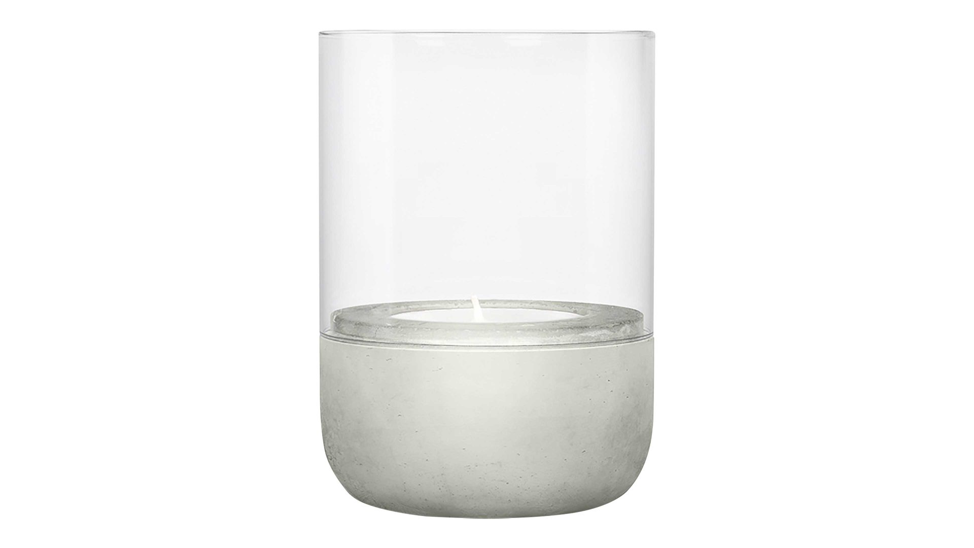 Windlicht Blomus aus Glas in Transparent blomus Windlicht Calma Klarglas & Beton – Höhe ca. 23 cm