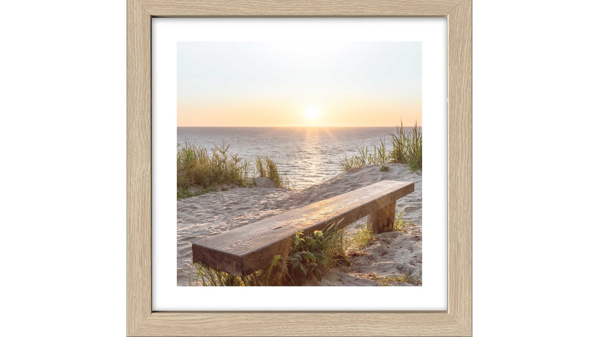 Kunstdruck Pro®art bilderpalette aus Karton / Papier / Pappe in Hellbraun PRO®ART Kunstdruck Nordic Beach Atmosphere I Eiche, Strandmotiv - ca. 35 x 35 cm