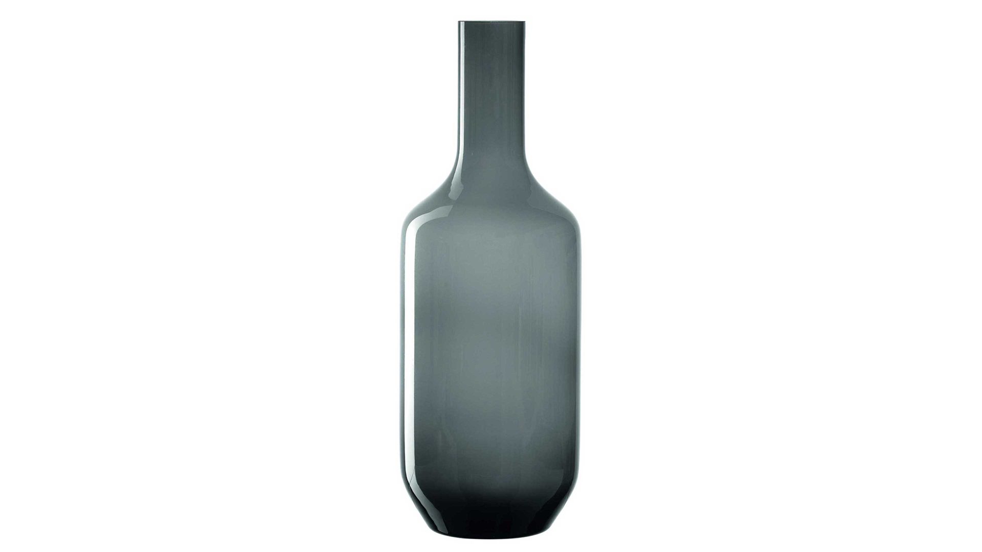 Vase Leonardo | glaskoch aus Glas in Dunkelgrau LEONARDO Vase Milano graues Glas – Höhe ca. 64 cm
