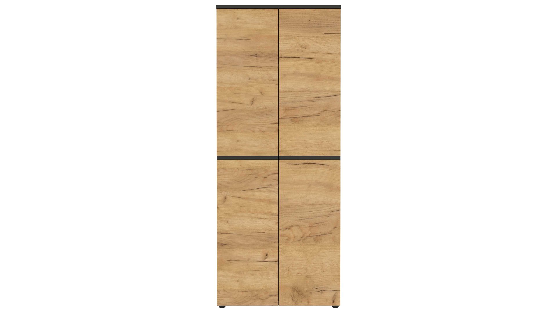 Aktenschrank Germania aus Holz in Holzfarben Aktenschrank Lissabon Graphit & Navarra-Eiche - zwei Türen, Höhe ca. 197 cm