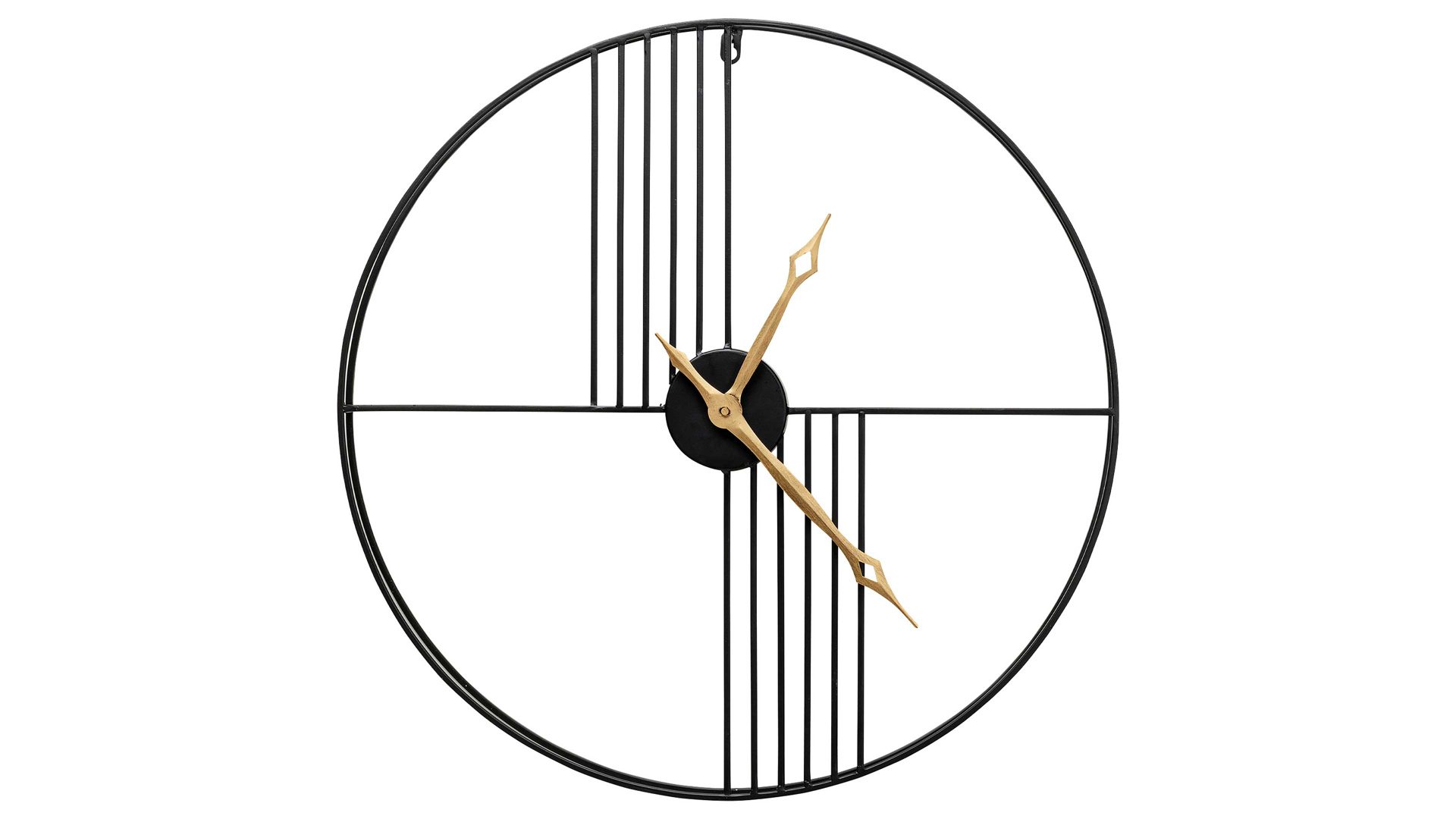 Wanduhr Kare design aus Metall in Schwarz KARE DESIGN Wanduhr Strings Schwarz & Gold - Durchmesser ca. 60 cm