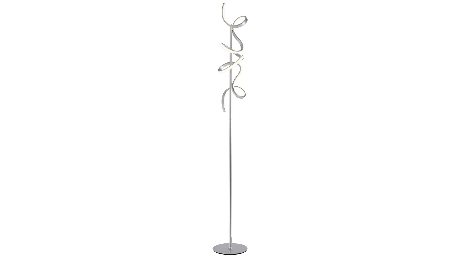 Stehleuchte Leuchten direkt aus Metall in Hellgrau LeuchtenDirekt Serie Curls - Stehleuchte Silber - Höhe ca. 156 cm